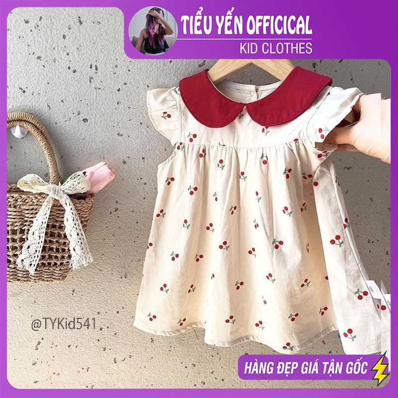 V541-Váy hè bé gái dáng cánh tiên, chất thô mềm mát Tiểu Yến KID