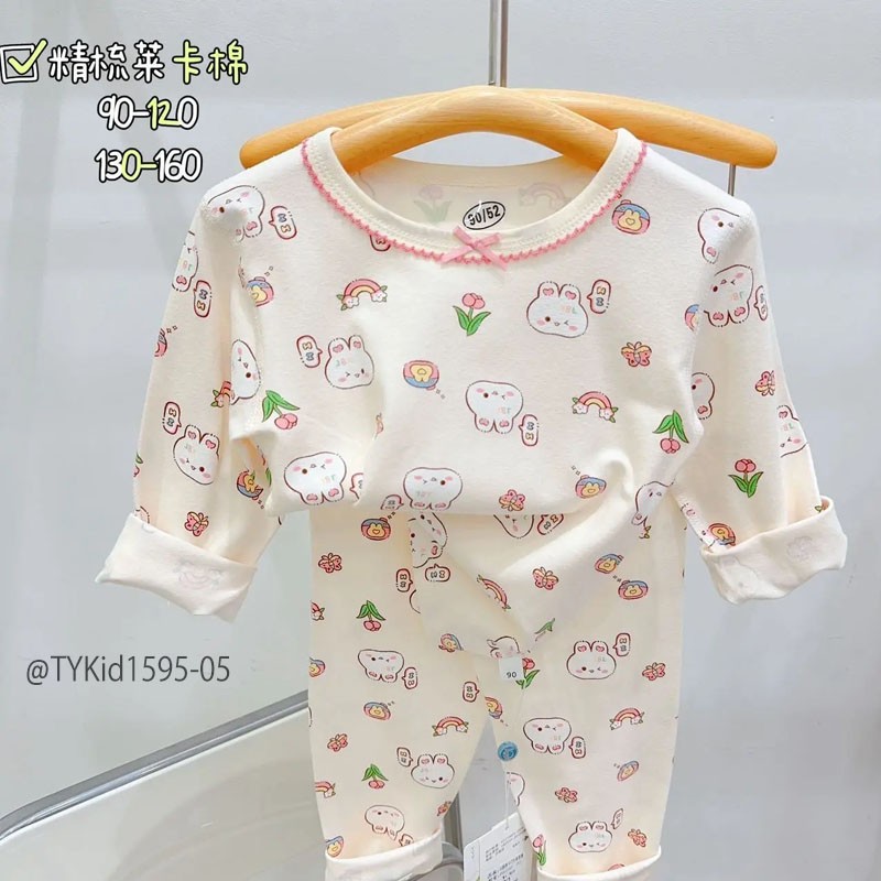 S1595-Đồ bộ mặc nhà cho bé, vải thun hàn co giãn 4 chiều nhiều họa tiết Tiểu Yến KID