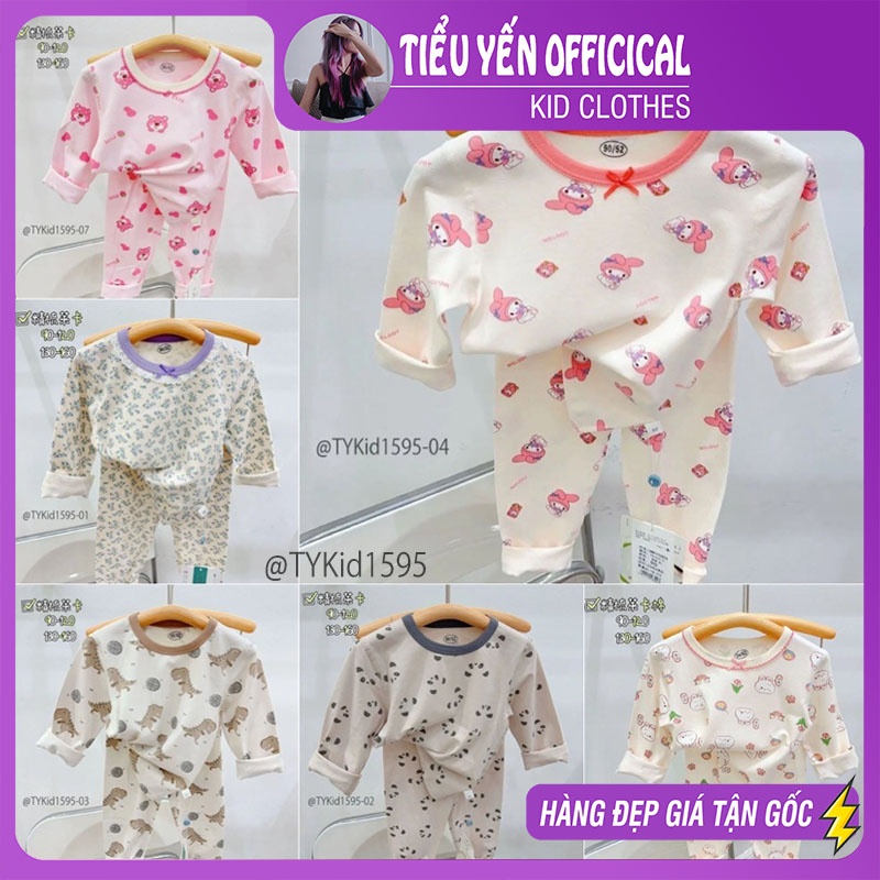 S1595-Đồ bộ mặc nhà cho bé, vải thun hàn co giãn 4 chiều nhiều họa tiết Tiểu Yến KID