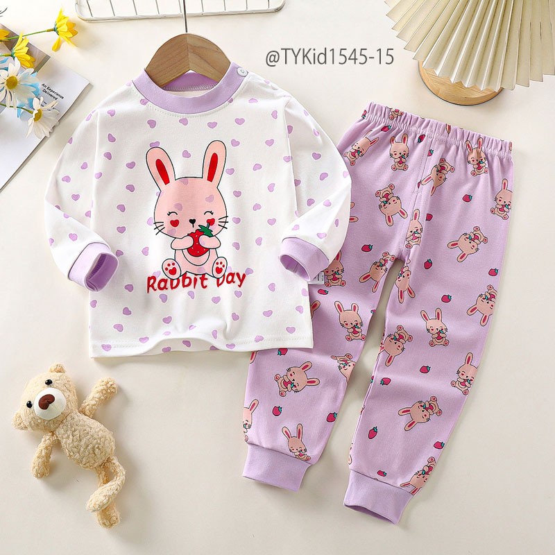 S1545-Đồ bộ cotton dài tay thu đông cho bé, chất liệu cotton mềm nhiều họa tiết Tiểu Yến KID