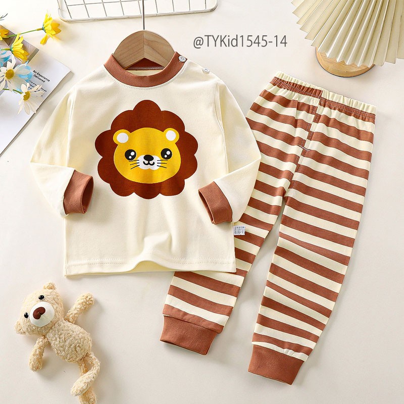 S1545-Đồ bộ cotton dài tay thu đông cho bé, chất liệu cotton mềm nhiều họa tiết Tiểu Yến KID