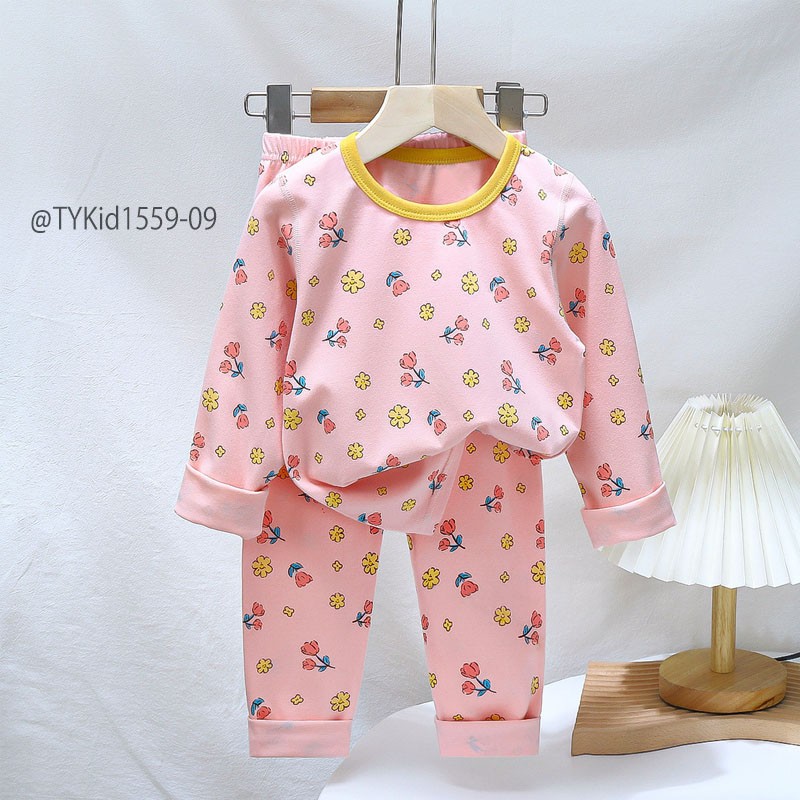 S1559-Đồ bộ mặc nhà thu đông cao cấp cho bé, vải cotton đẹp co giãn nhiều họa tiết Tiểu Yến KID