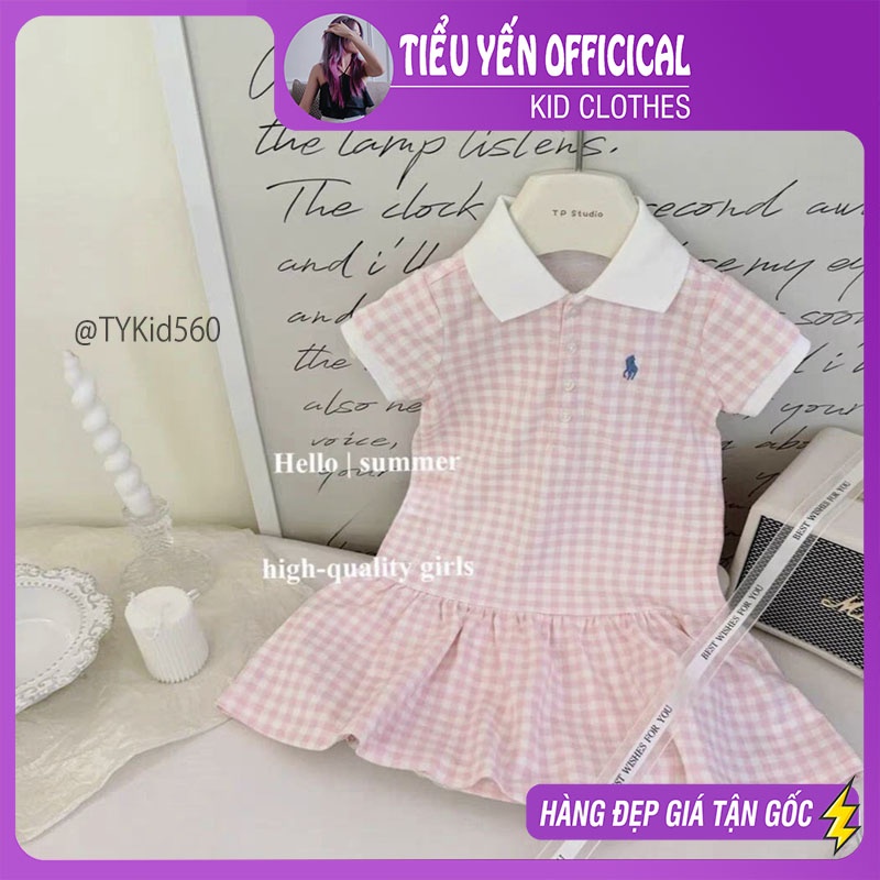 V560-Váy hè bé gái dáng đuôi cá, vải mềm mặc đi học đi chơi Tiểu Yến KID