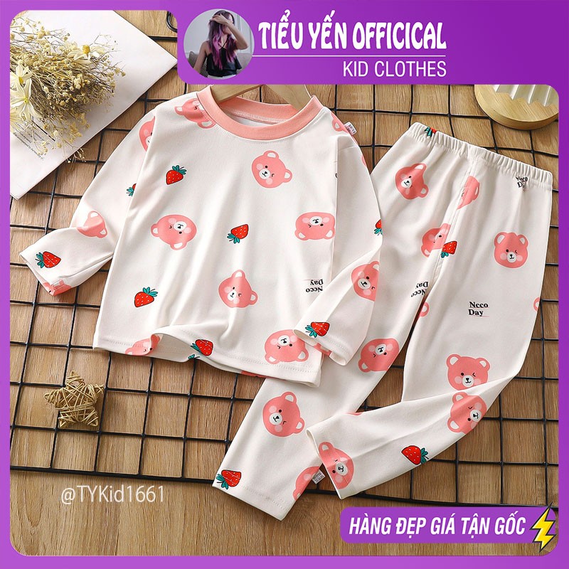 S1661-Đồ bộ thu đông cho bé trai bé gái, chất mềm co giãn 4 chiều Tiểu Yến KID