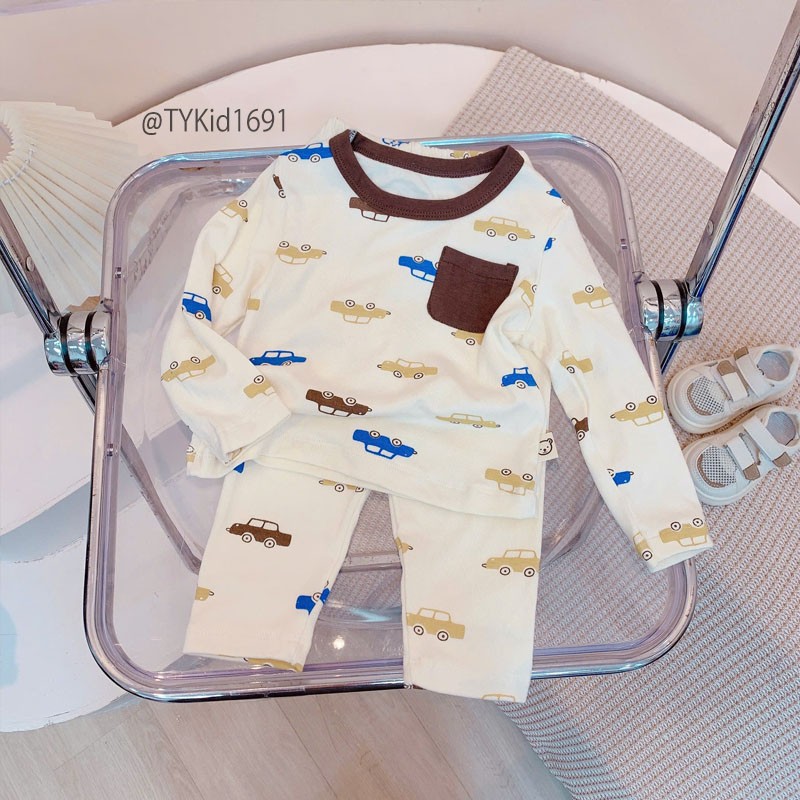 S1691-Đồ bộ bé trai, vải cotton mềm co giãn 4 chiều Tiểu Yến KID