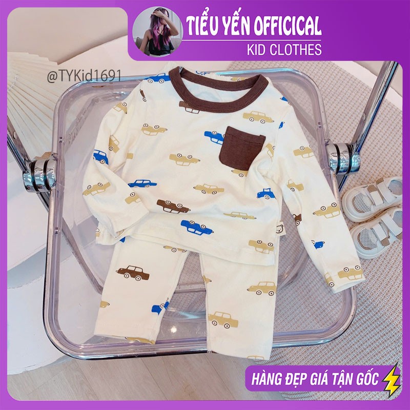 S1691-Đồ bộ bé trai, vải cotton mềm co giãn 4 chiều Tiểu Yến KID