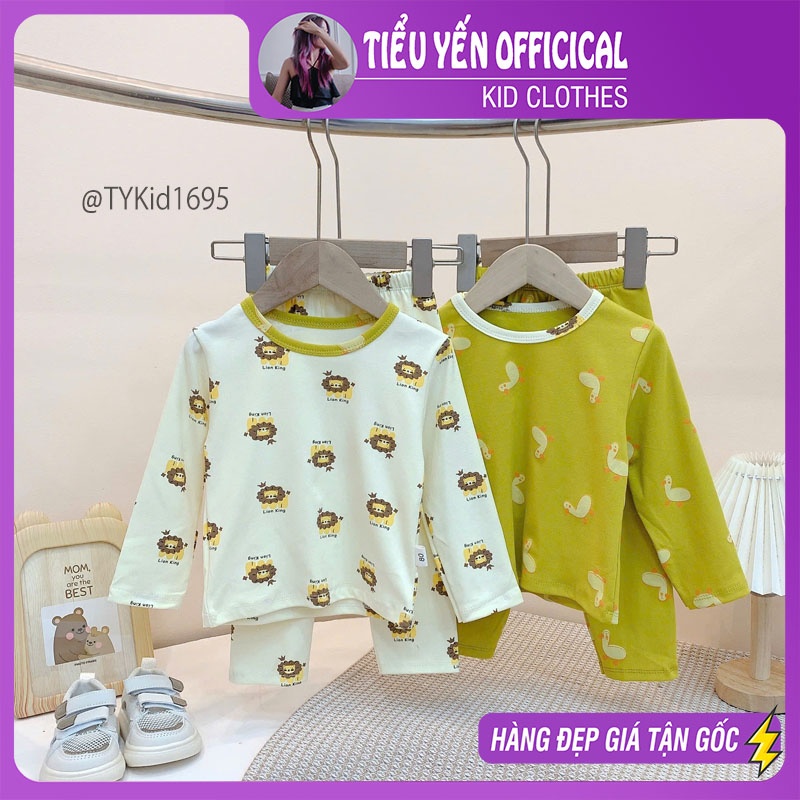 S1695-Đồ bộ mặc nhà cho bé 2 màu, vải cotton mềm co giãn 4 chiều Tiểu Yến KID