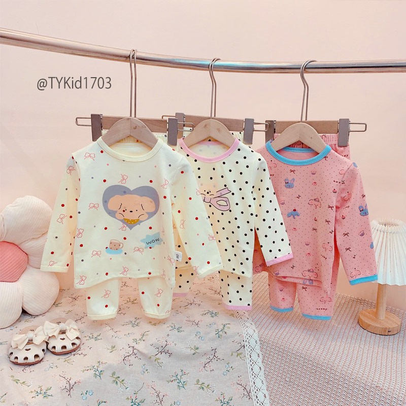 S1703-Đồ bộ bé gái, cotton mềm co giãn 4 chiều Tiểu Yến KID