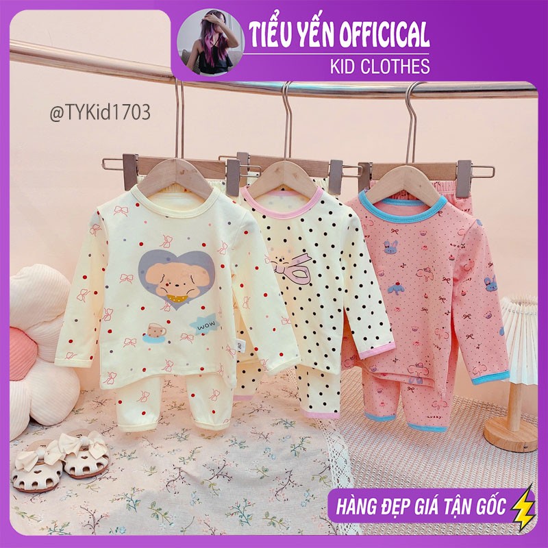 S1703-Đồ bộ bé gái, cotton mềm co giãn 4 chiều Tiểu Yến KID