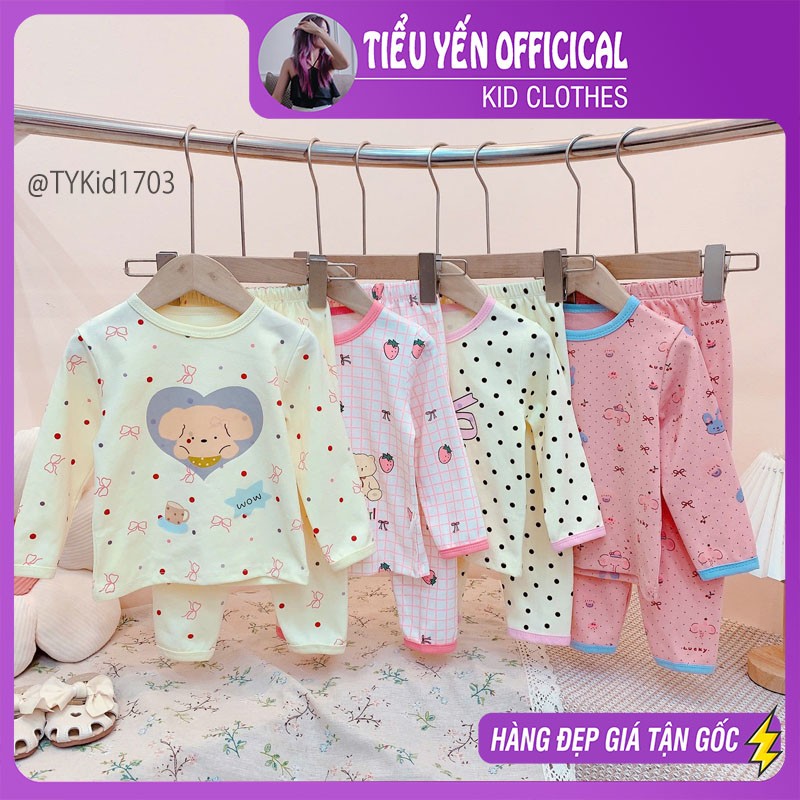 S1703-Đồ bộ bé gái, cotton mềm co giãn 4 chiều Tiểu Yến KID