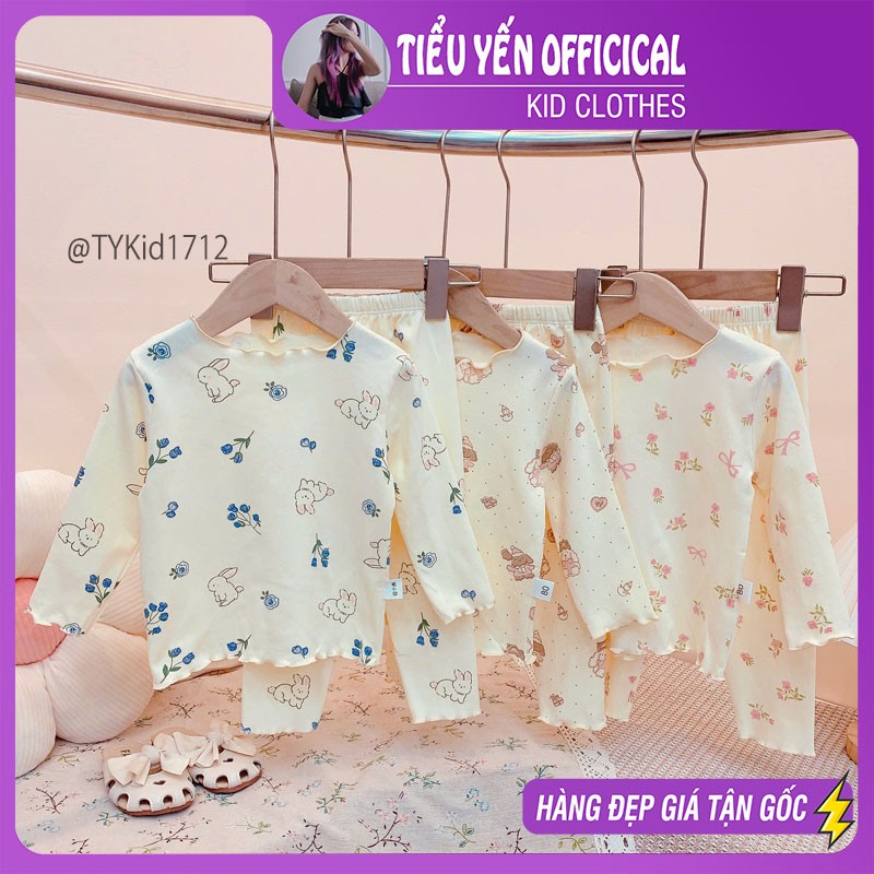 S1712-Đồ bộ bé gái, thun mềm co giãn 4 chiều nhiều họa tiết Tiểu Yến KID