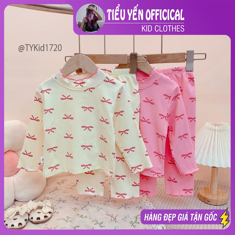 S1720-Đồ bộ mặc nhà cho bé vải cotton mềm co giãn thoải mái Tiểu Yến KID