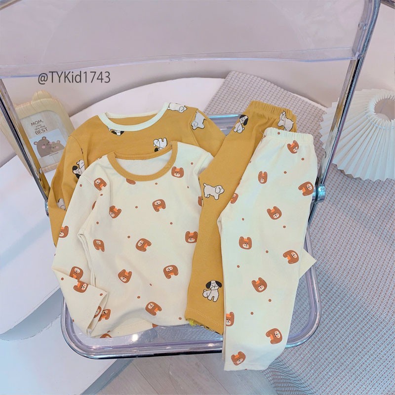 S1743-Đồ bộ thu đông cho bé, chất cotton co giãn thoải mái 2 màu Tiểu Yến KID