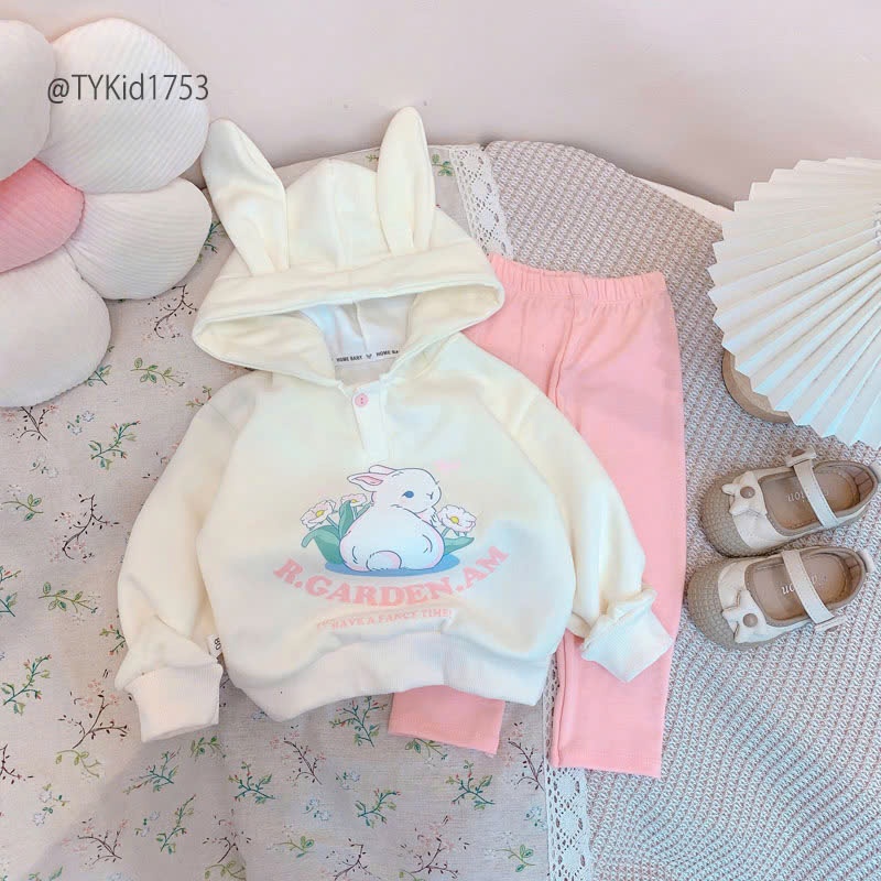 S1753-Bộ nỉ thu đông bé gái, áo hoodie và quần nỉ Tiểu Yến KID