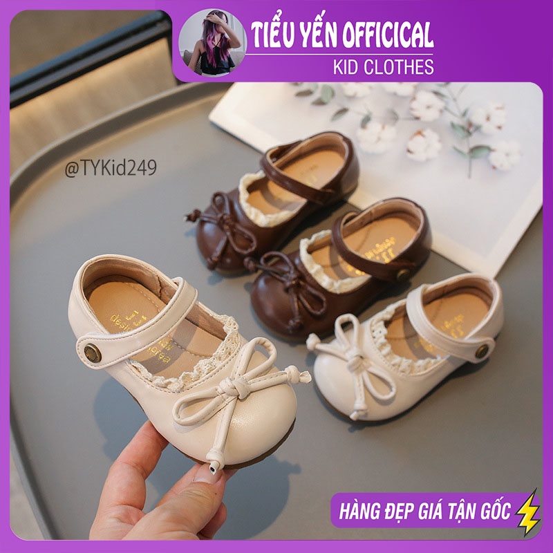 G249-Giày búp bê bé gái 2 màu da mềm êm chân size 21-30 Tiểu Yến KID-()