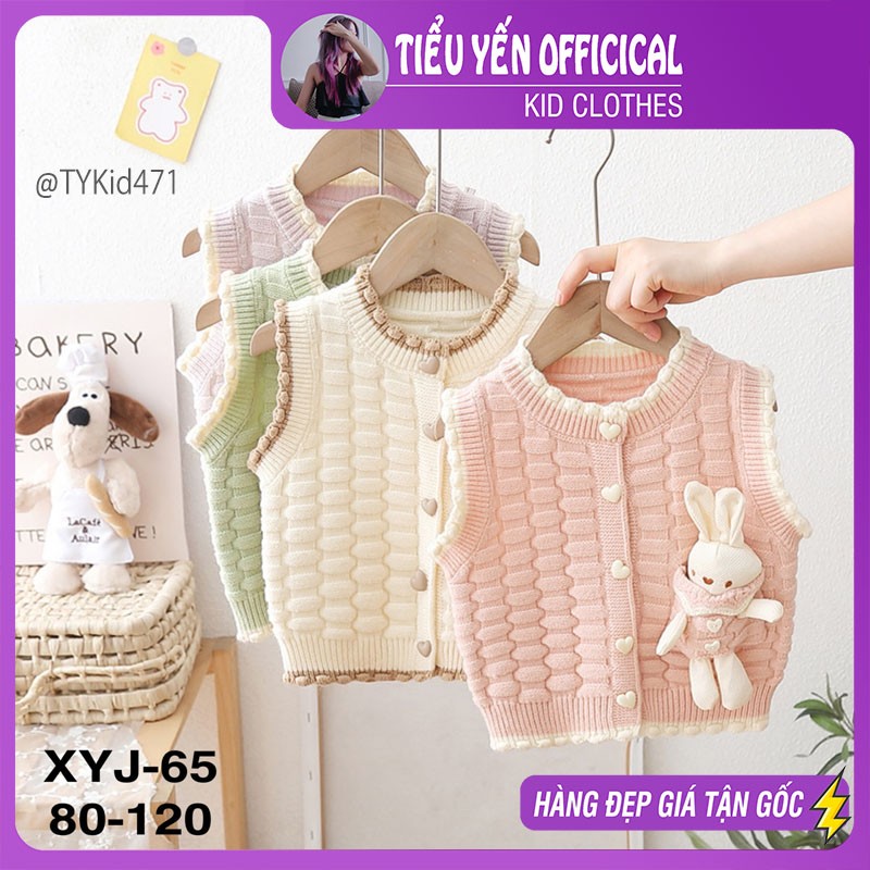 A471-Gile len bé gái 2 màu kèm thỏ bông Tiểu Yến KID