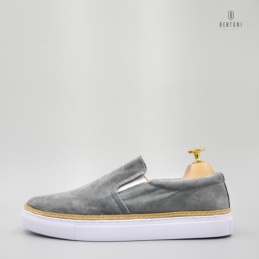 Giày lười Suede Basic màu ghi