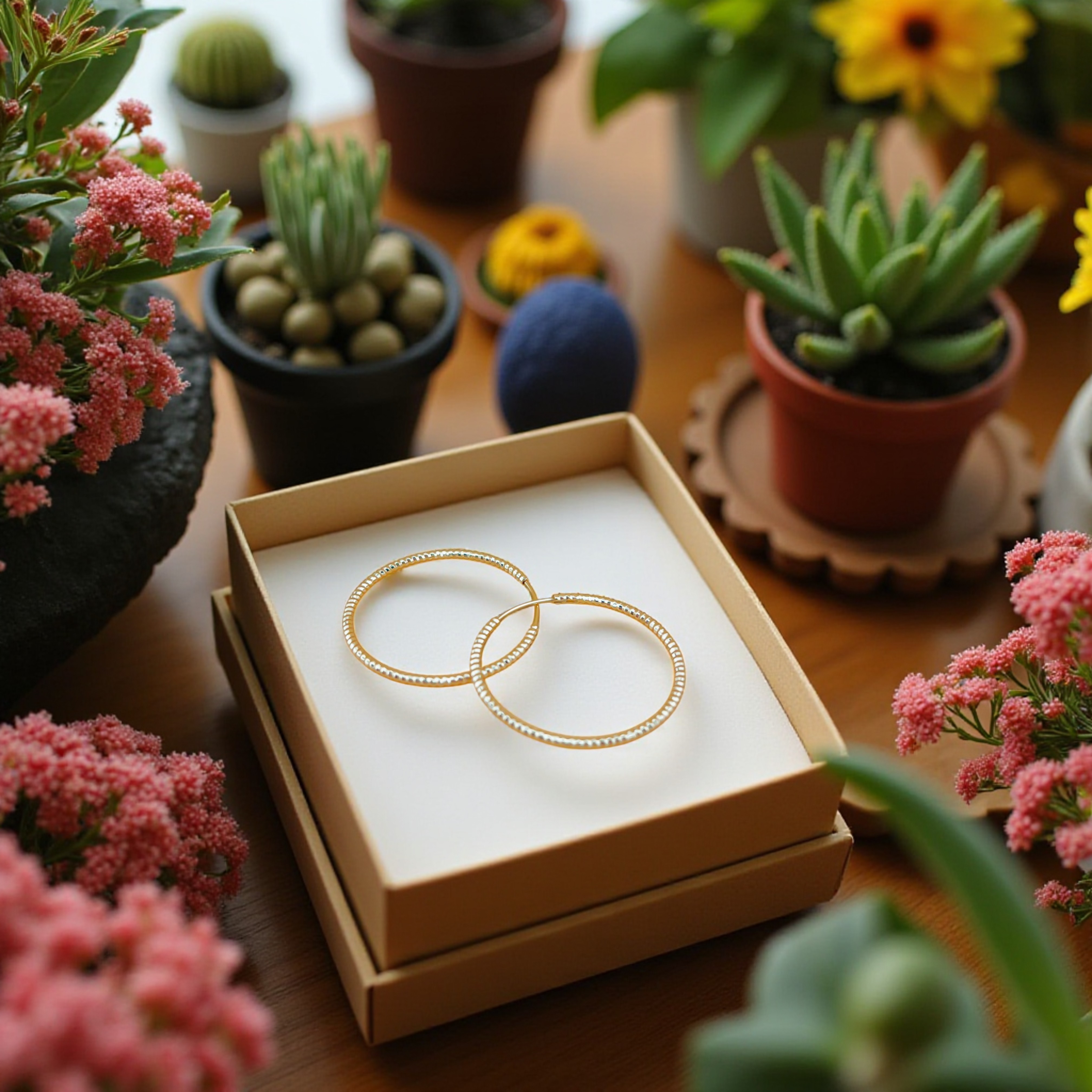BT29 - Bông tai xi kim mạ vàng 18k, họa tiết cách điệu