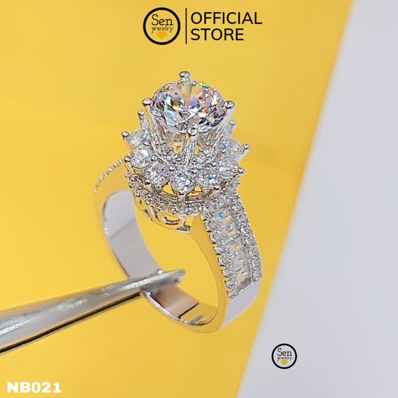 NHẪN VIỀN CHỮ NHẬT HOA CHỦ 7LI5