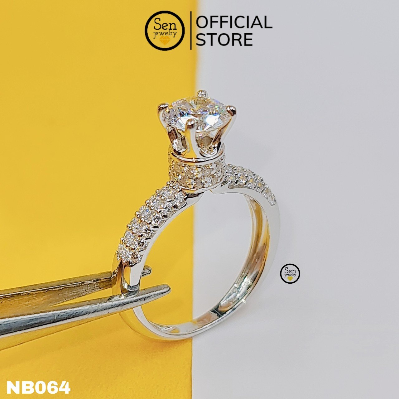 NHẪN THẮT EO VIỀN TẤM CHỦ 6LI