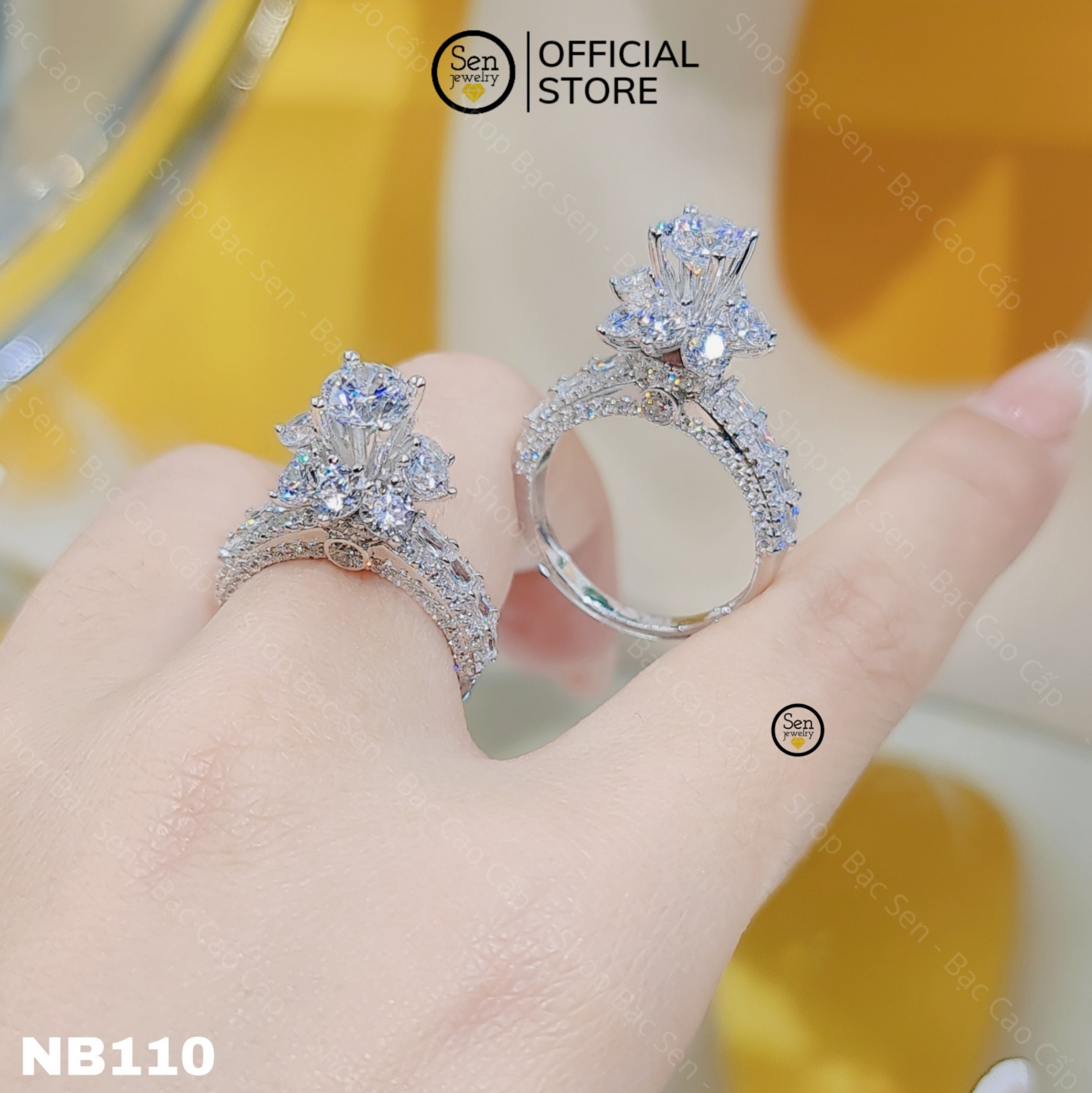 NHẪN ĐÀI HOA SEN CHỦ 6LI