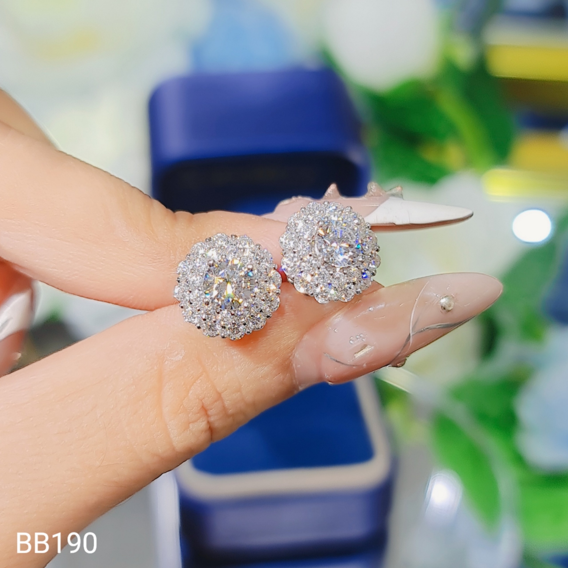BÔNG TAI HOA TRÒN CAO CẤP CHỦ 5LI