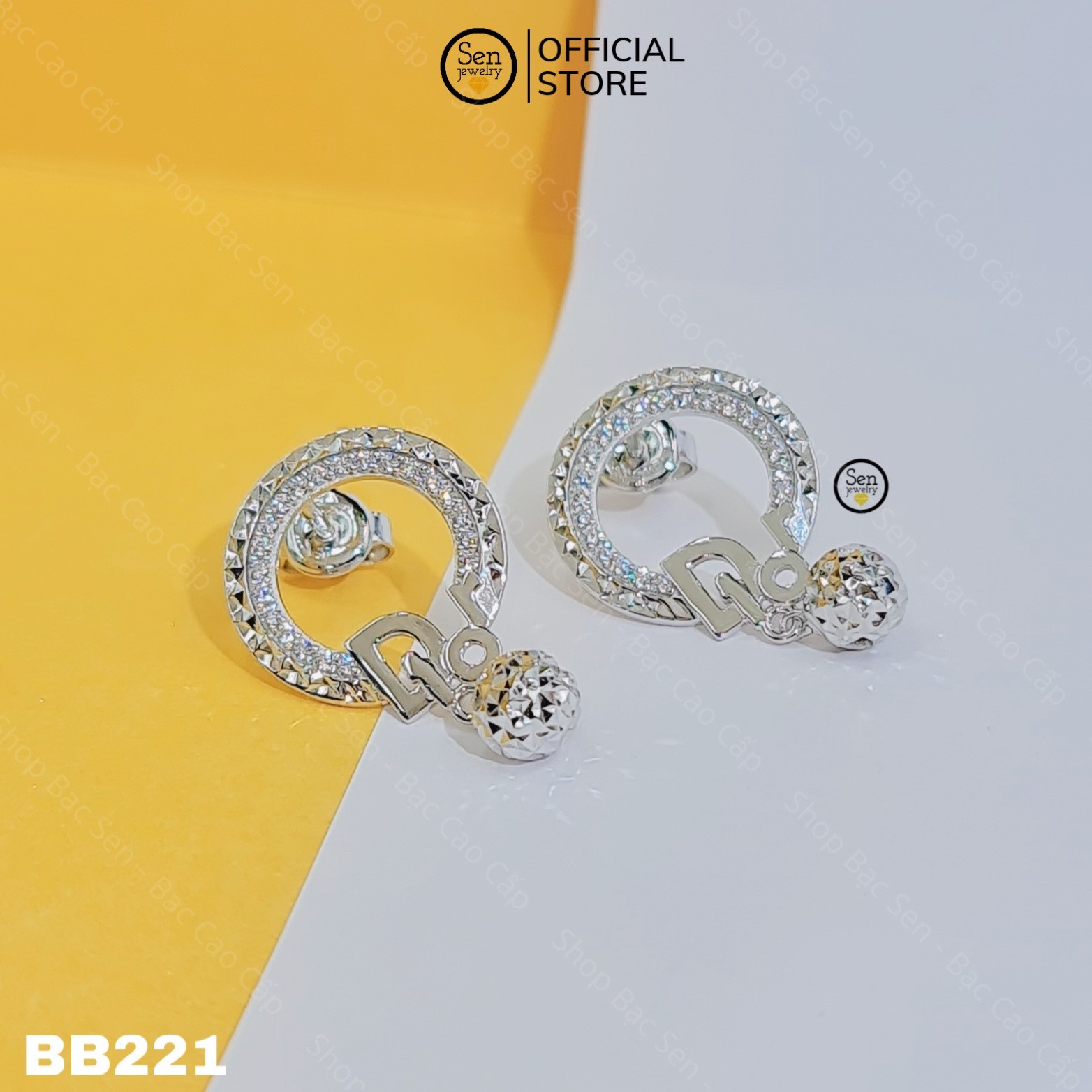 BÔNG TAI ĐẨY HIỆU DIOR CAO CẤP