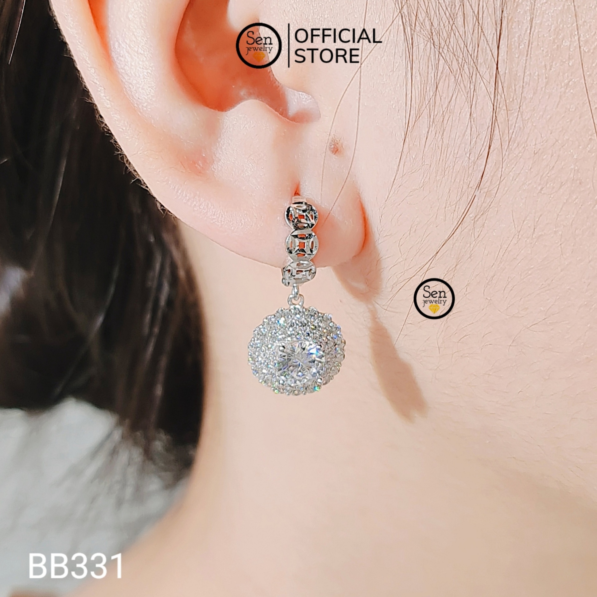 BÔNG TAI ĐẾ HOA CHỦ 6LI