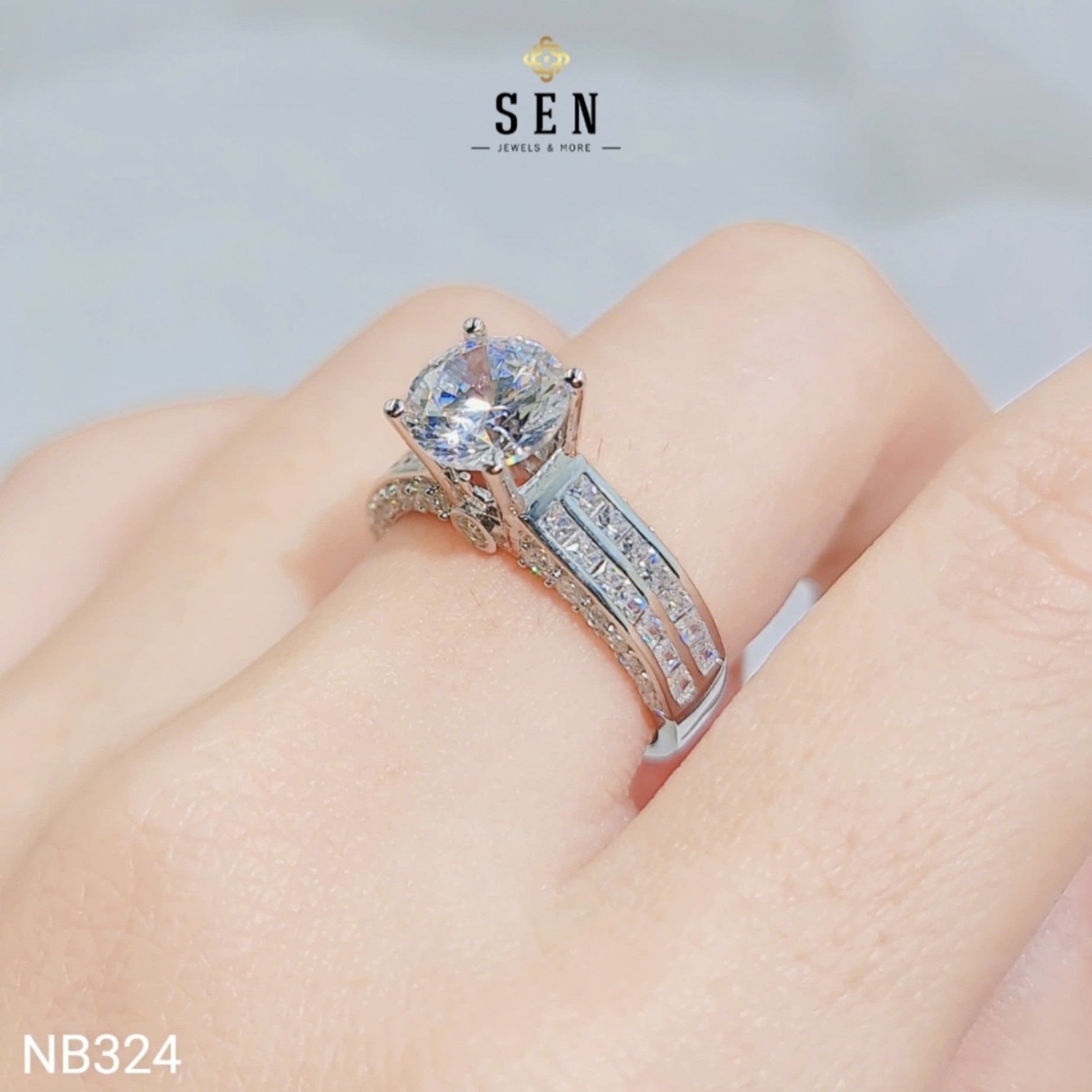 NHẪN 2 HÀNG TẤM CHỦ 7LI5