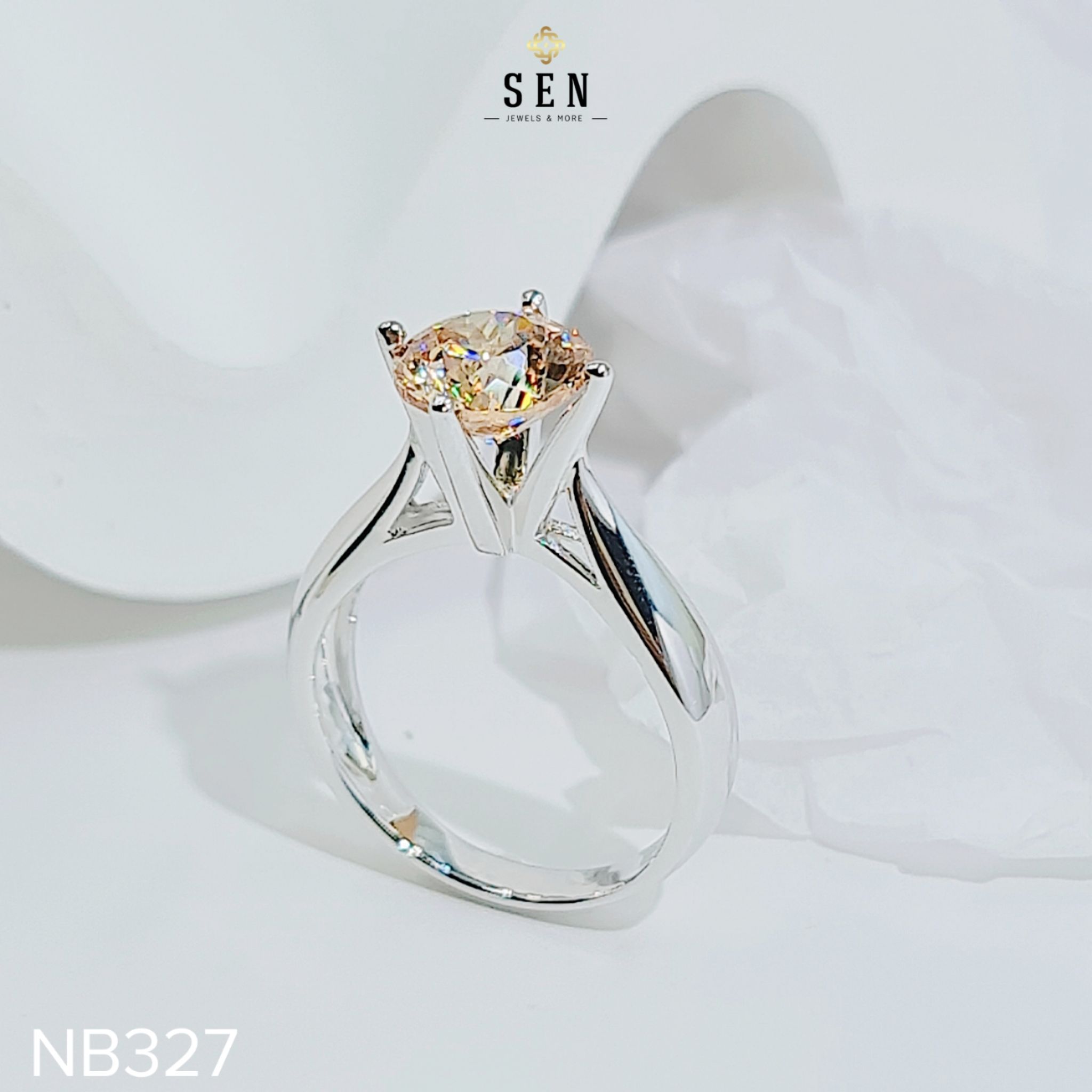 NHẪN CHỦ 8LI MÀU TRÀ 100 GIÁC