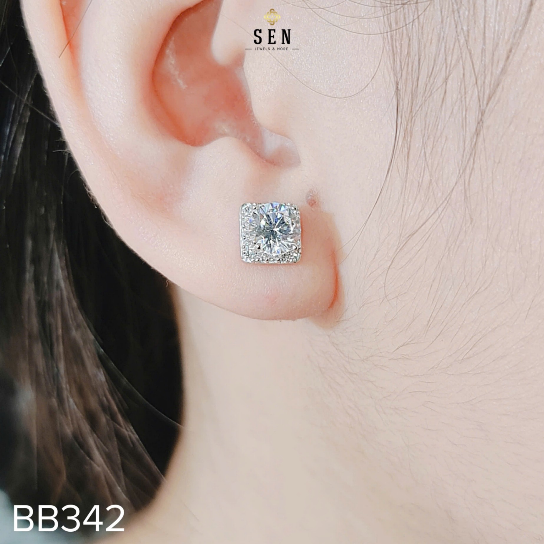 BÔNG TAI HALO VUÔNG CHỦ 6LI