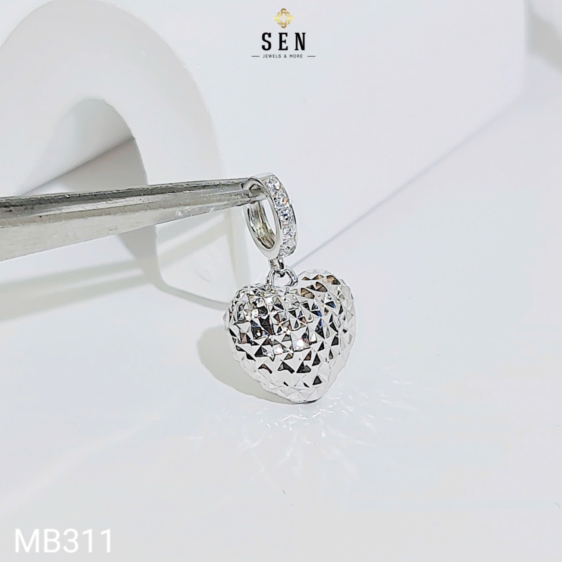 MẶT CHARM TIM CẮT MÁY