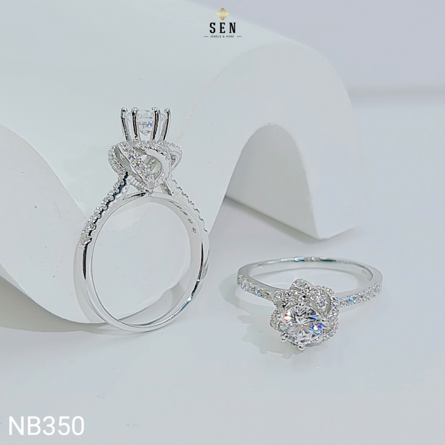 NHẪN XOẮN HOA HỒNG ĐAI TẤM CHỦ 5LI