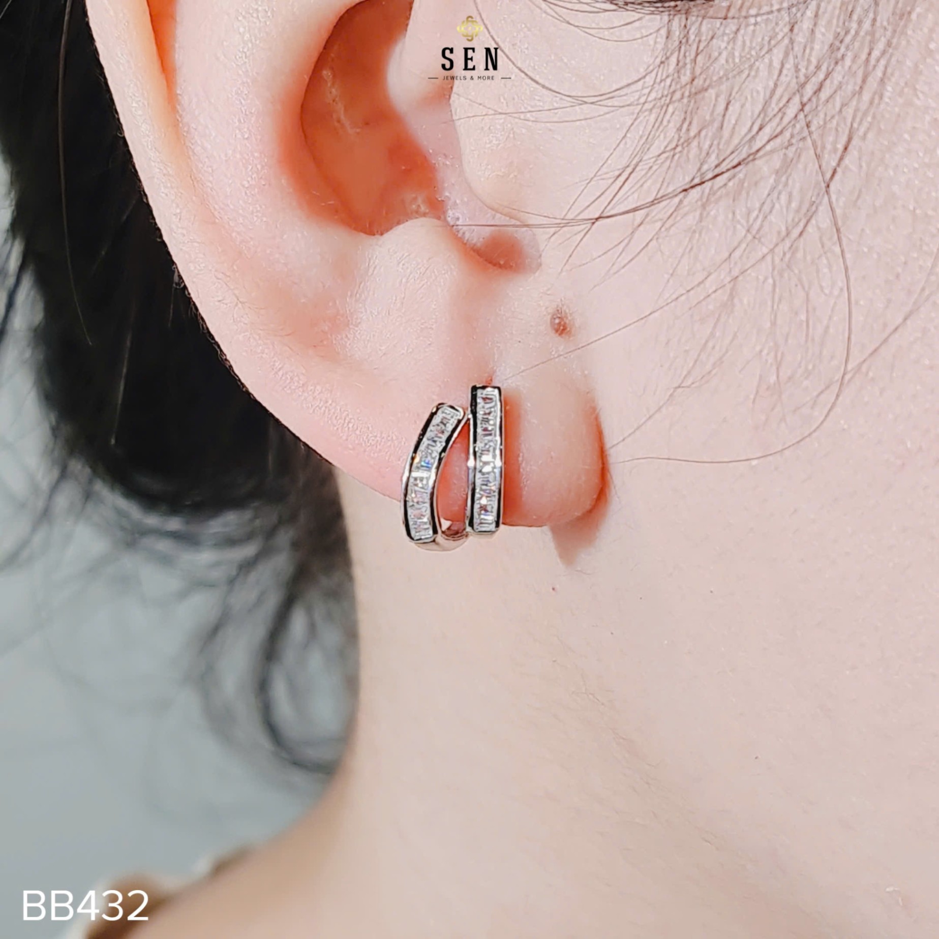 BÔNG TAI KHÓA ĐẨY ĐƯỜNG CONG LÙA BARGET