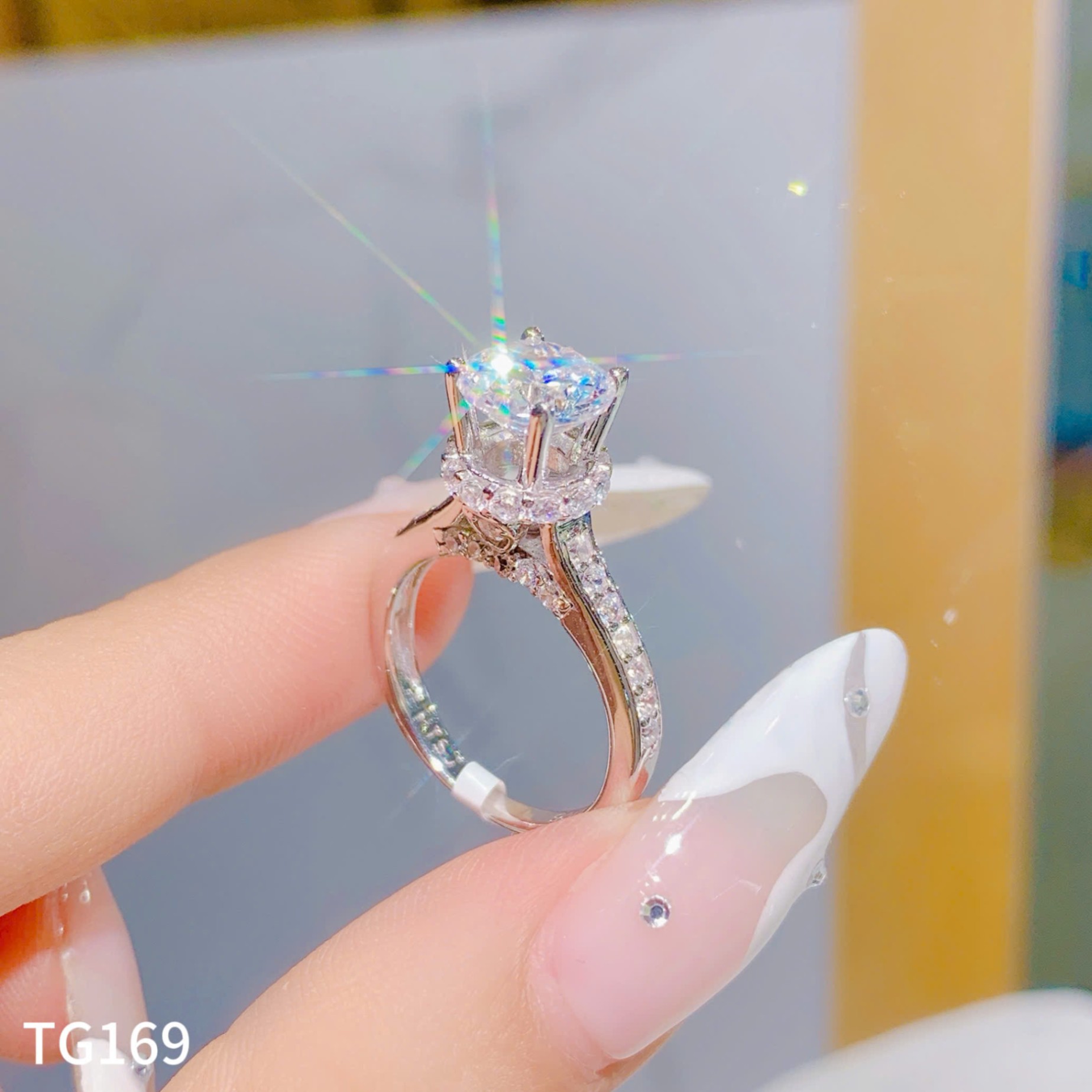TG169 -8(8') NHẪN CAO CẤP CHỦ 8 LI
