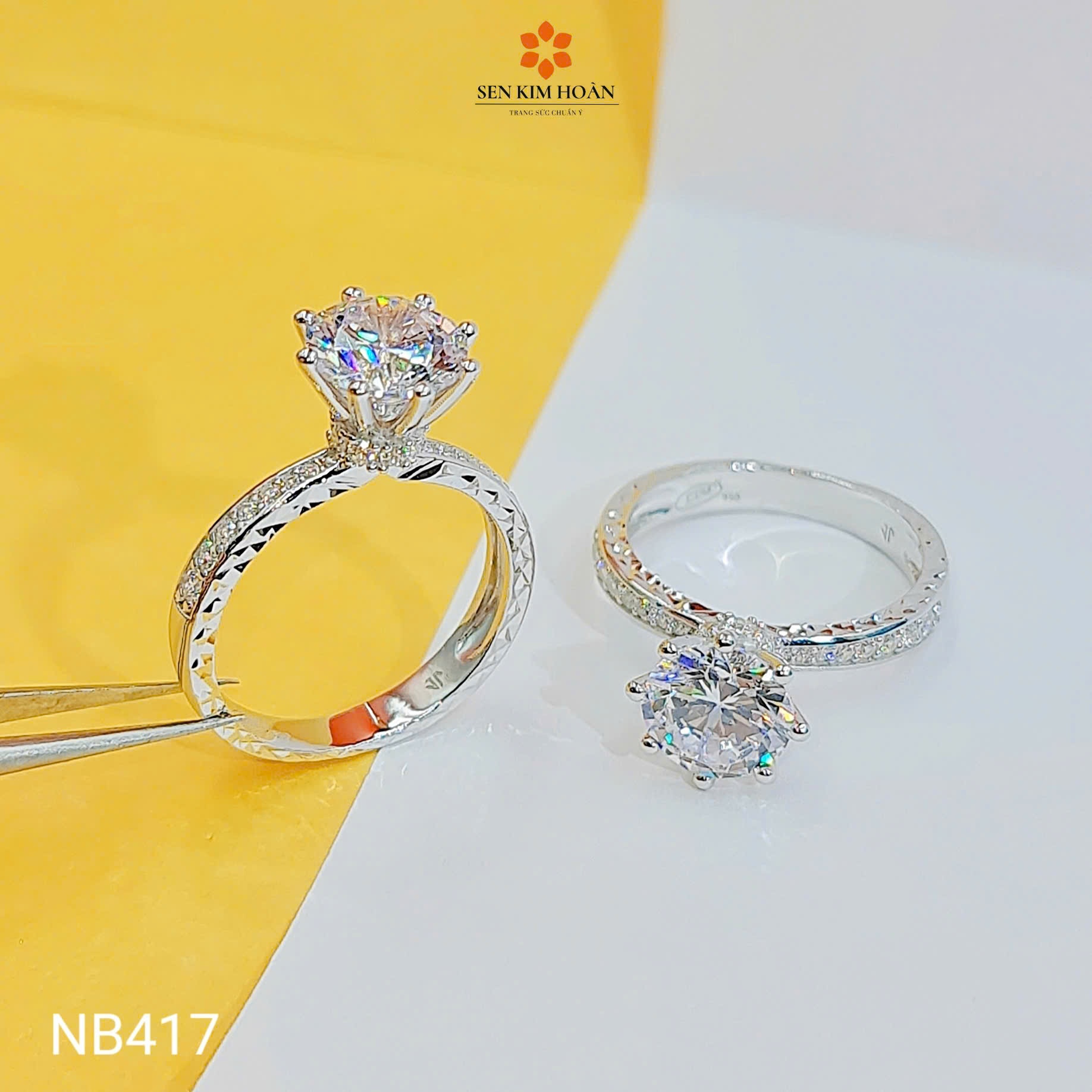 NHẪN 6 CHẤU MỘT HỘT 8LI5