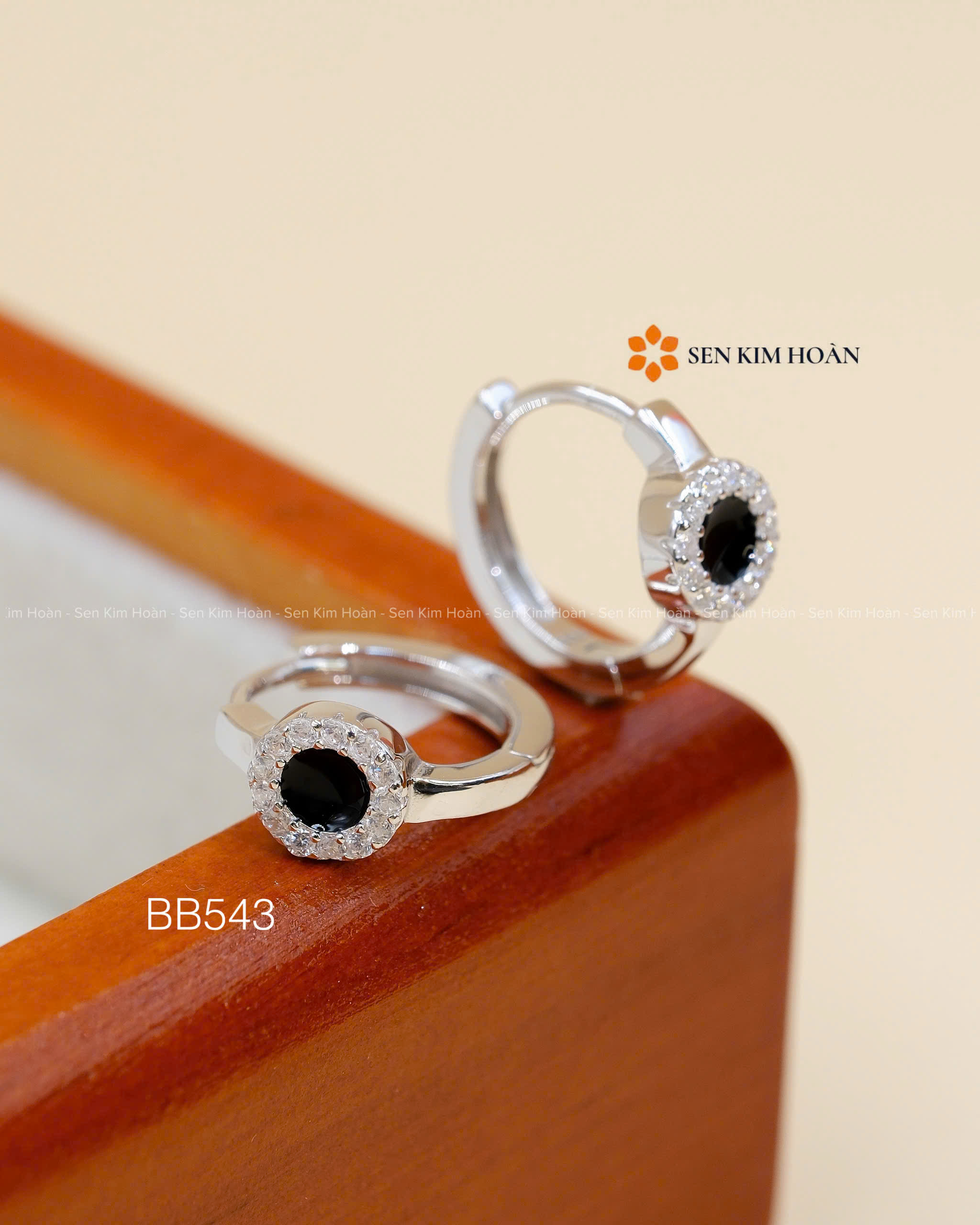 Bông bạc đá CZ tấm - SKH BB543