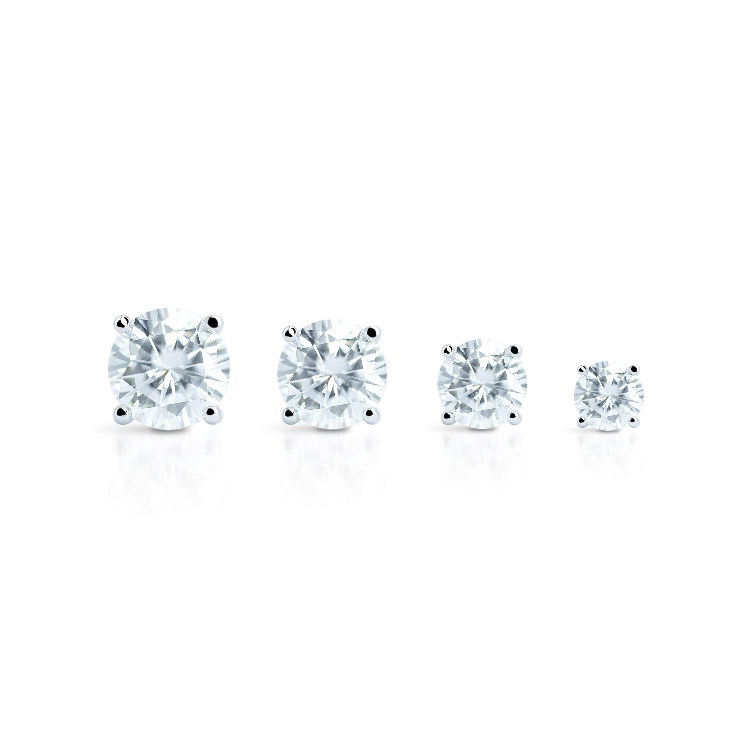 Bông bạc chủ Moissanite trắng 57 giác CCT - SKH VB1073.CT57