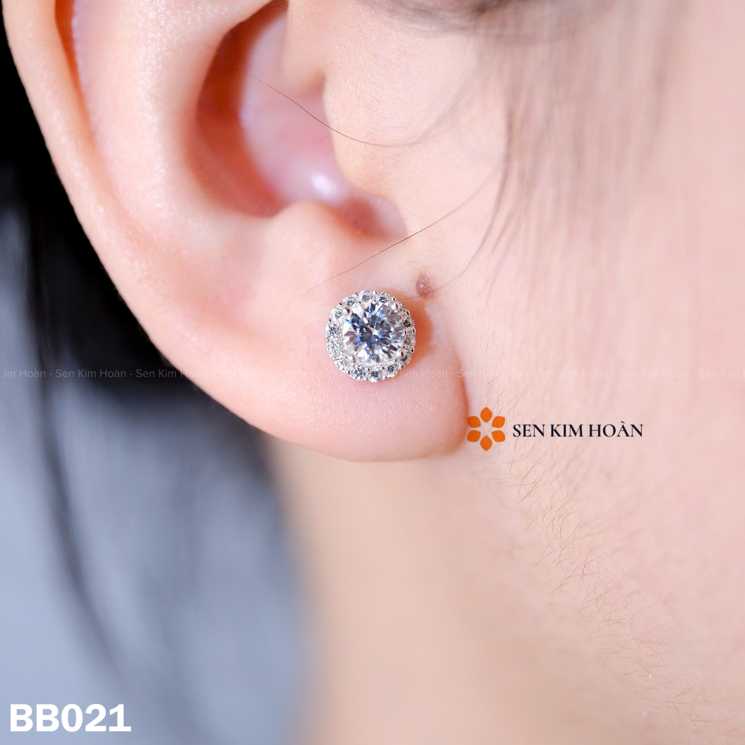BÔNG TAI HALO TRÒN 1H CHỦ 5LI