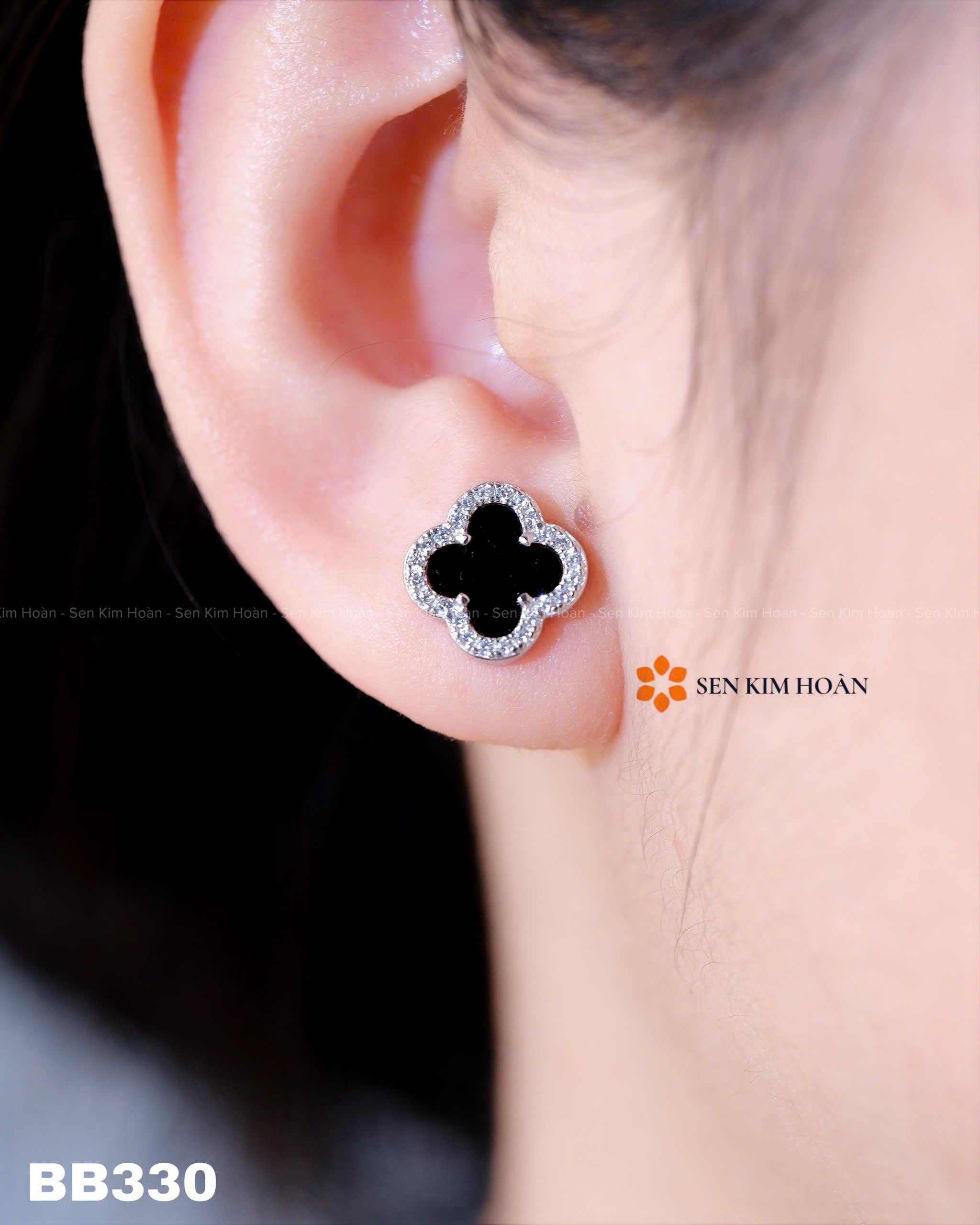 BÔNG TAI LV ĐEN BẢN 11LI