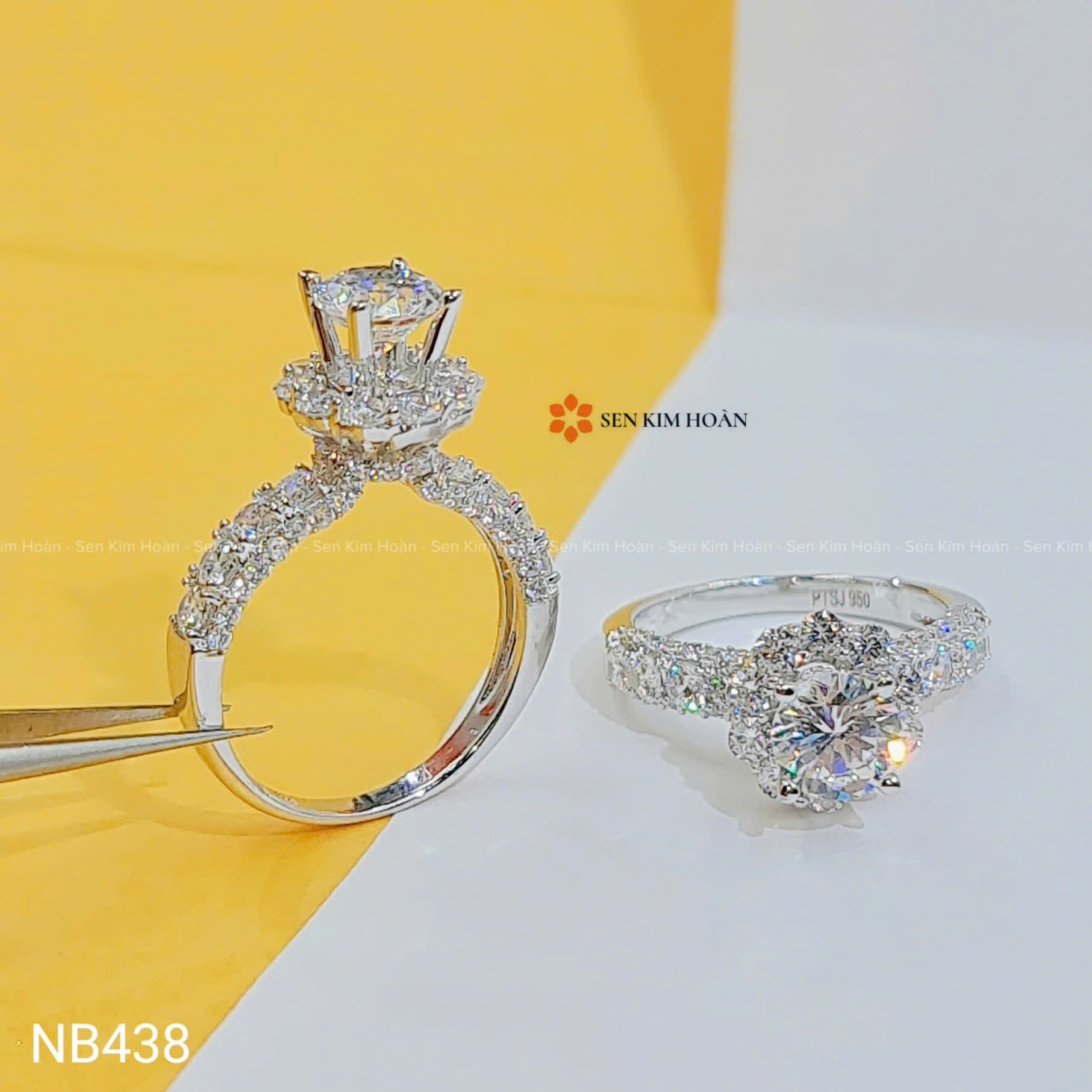 KM Nhẫn bạc đá CZ chủ 6li - SKH KM.NB437-9