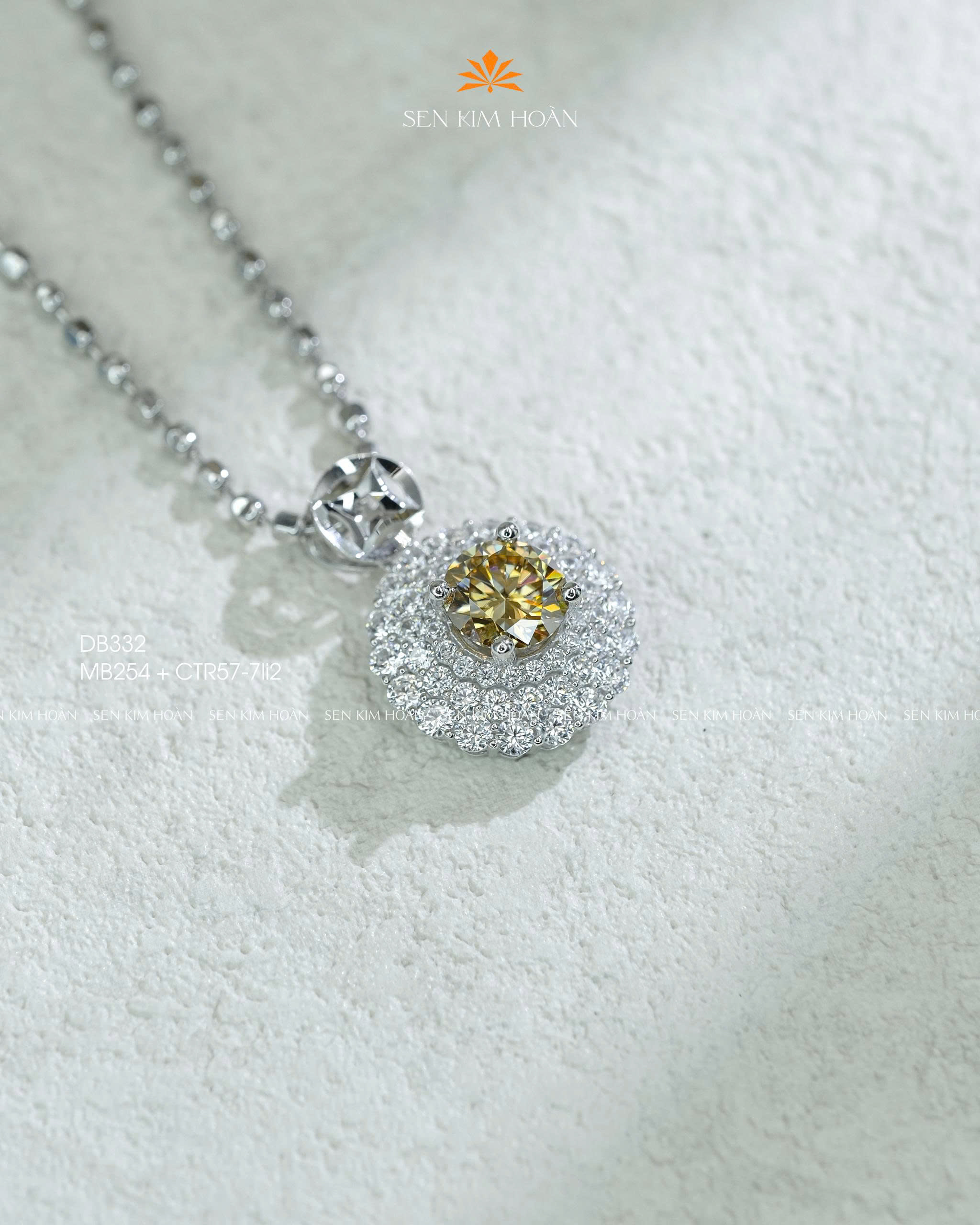 Mặt Bạc Chủ Moissanite 7Li5 Trà CCT - SKH MB254.CTR5772