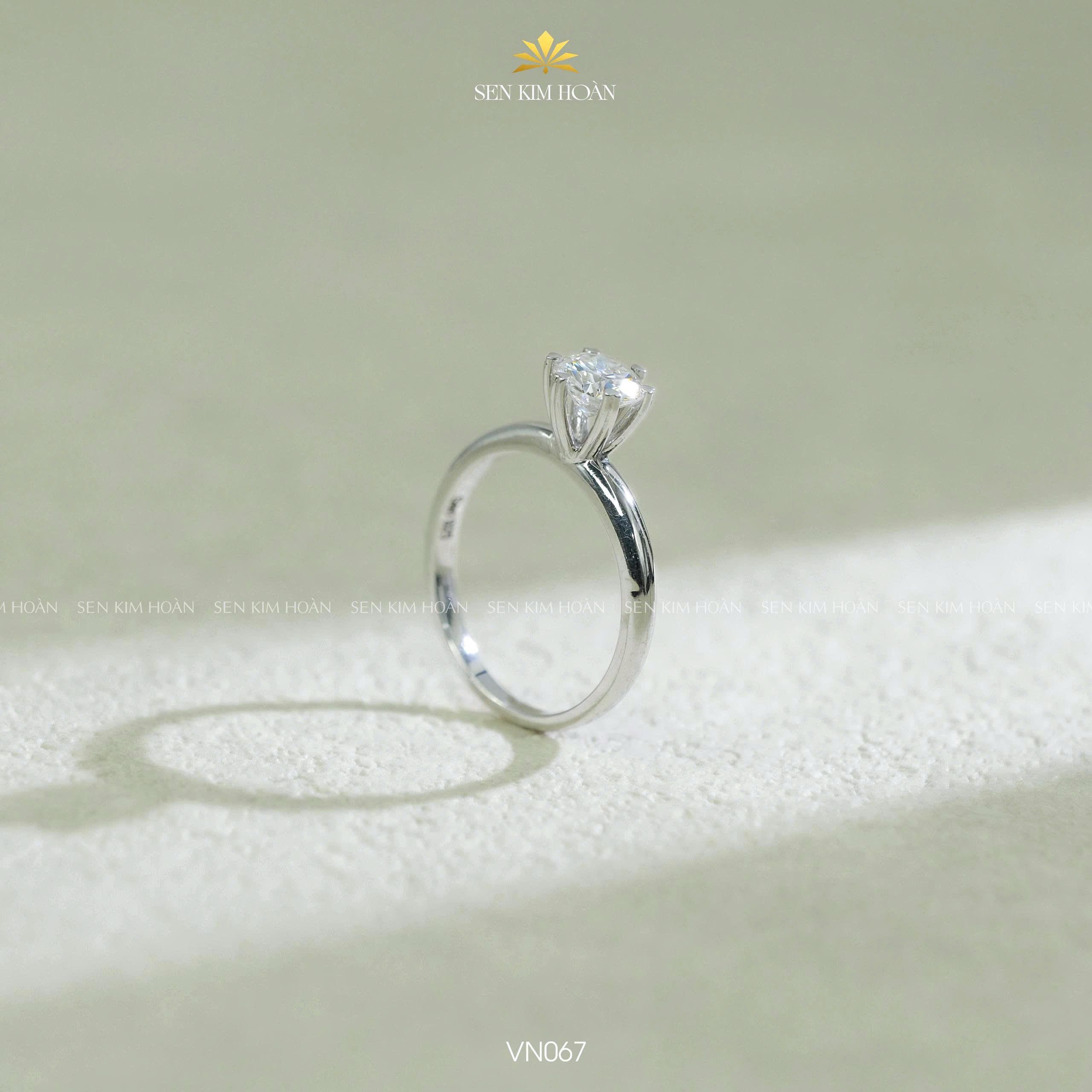 Nhẫn bạc chủ Moissanite 5li4 CCT - SKH VN067.CT5754