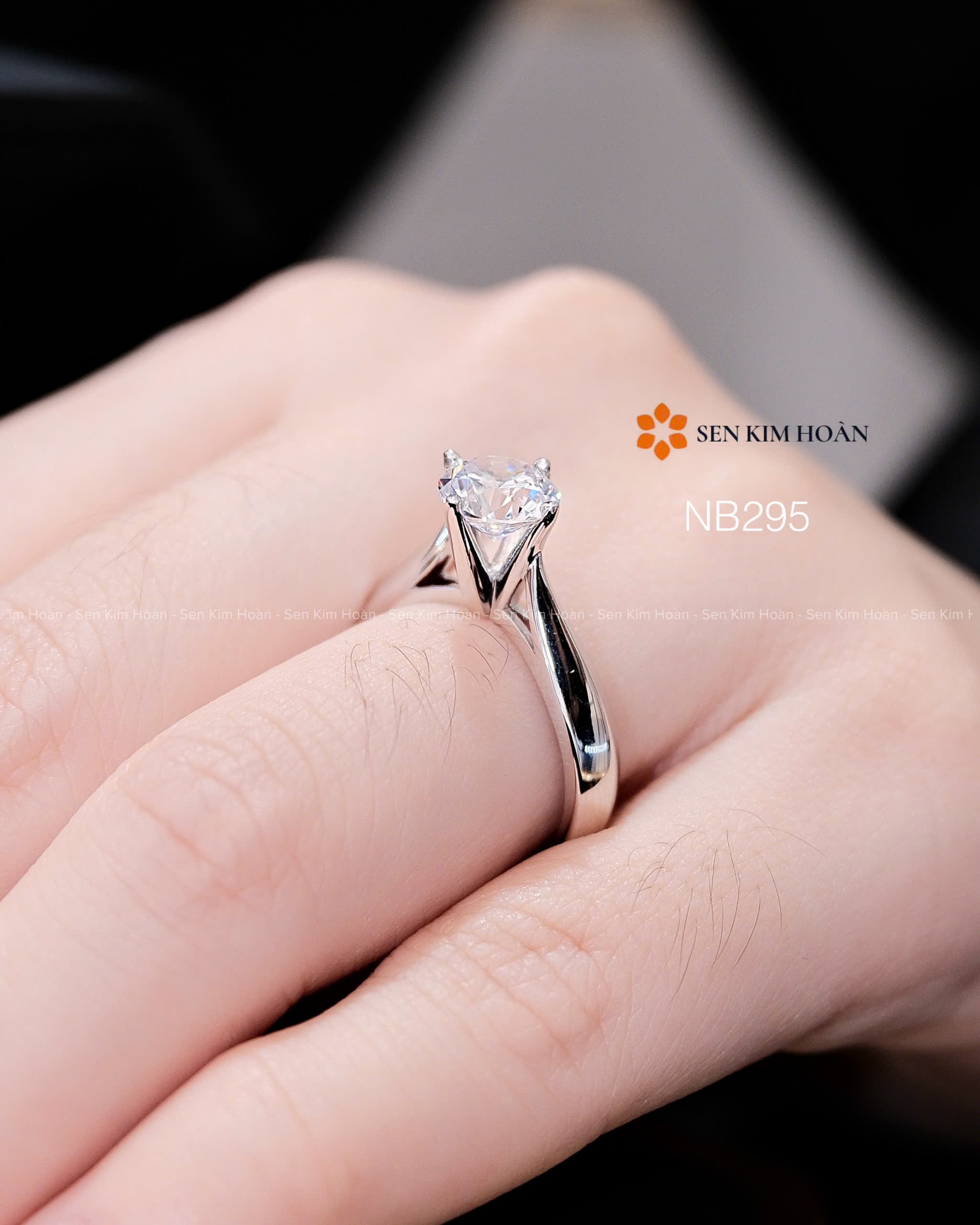 Nhẫn bạc chủ Moissanite 7li2 xanh CCT - SKH NB295.CXL5772