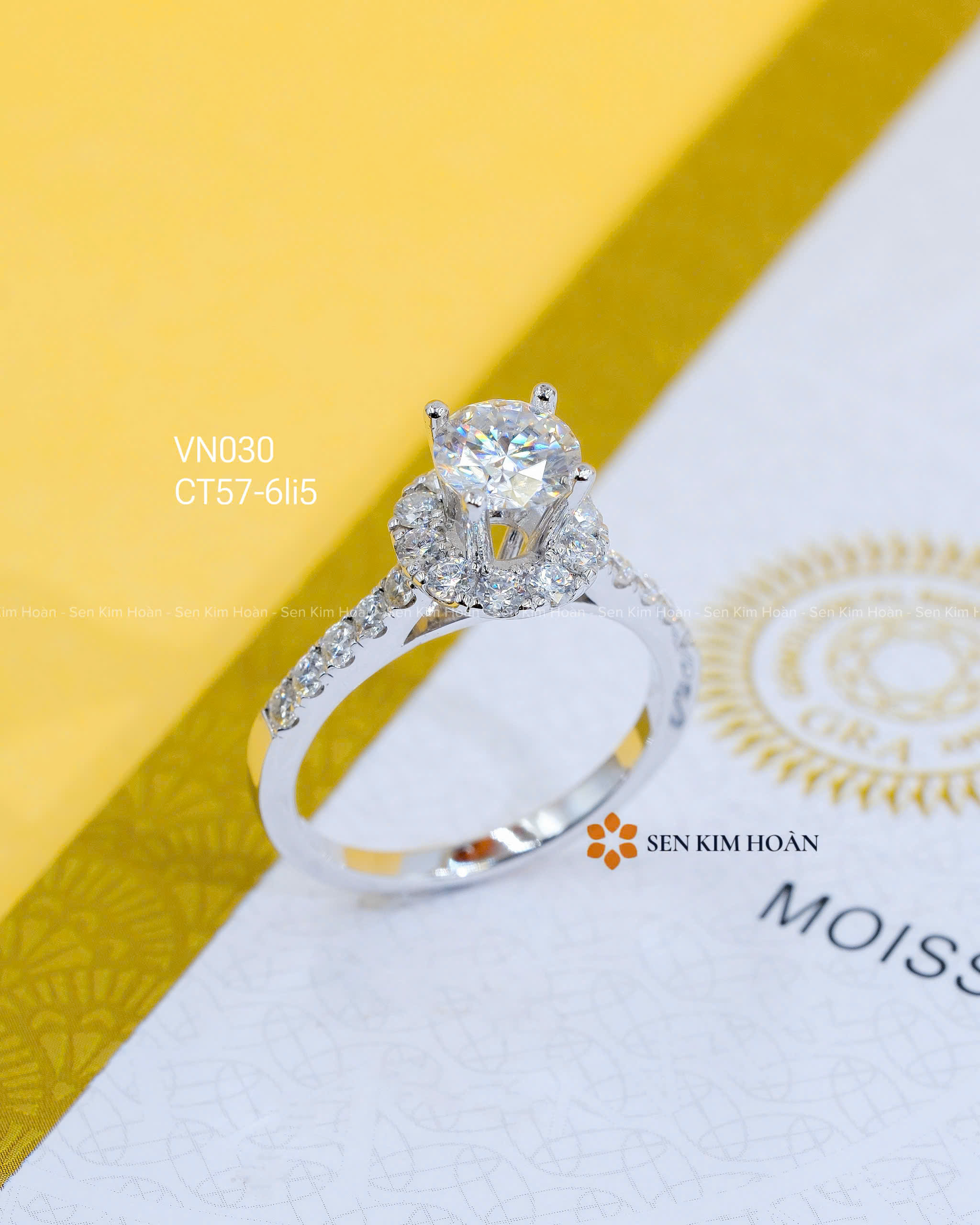 Nhẫn bạc chủ Moissanite 6li3 CCT - SKH VN030.CT5765
