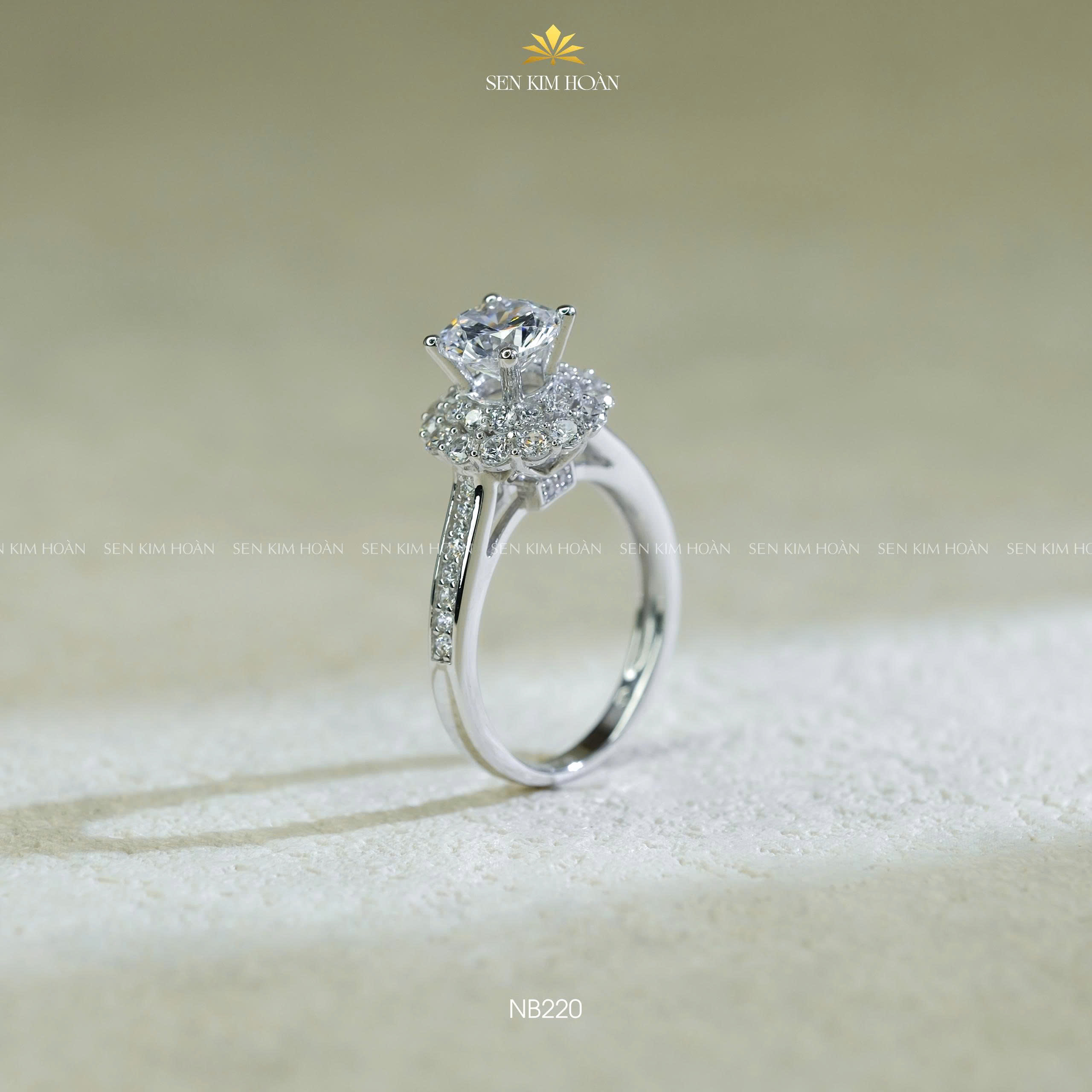 Nhẫn bạc chủ Moissanite 7li CCT - SKH NB220.CT5772