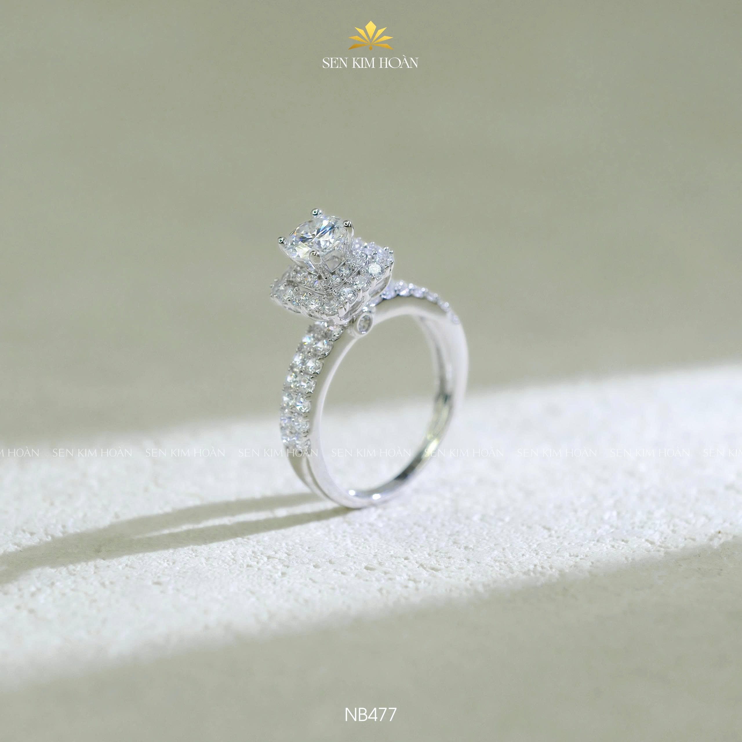 Nhẫn bạc chủ Moissanite 6li CCT - SKH NB477.CT5760
