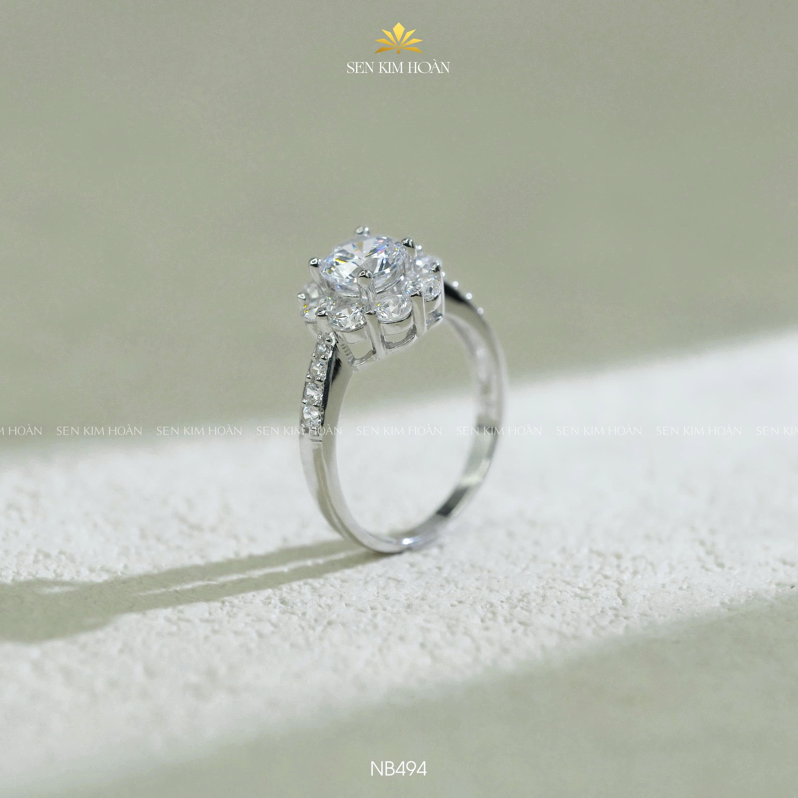 Nhẫn bạc chủ Moissanite trắng 6li5 CCT - SKH NB494.CT5765