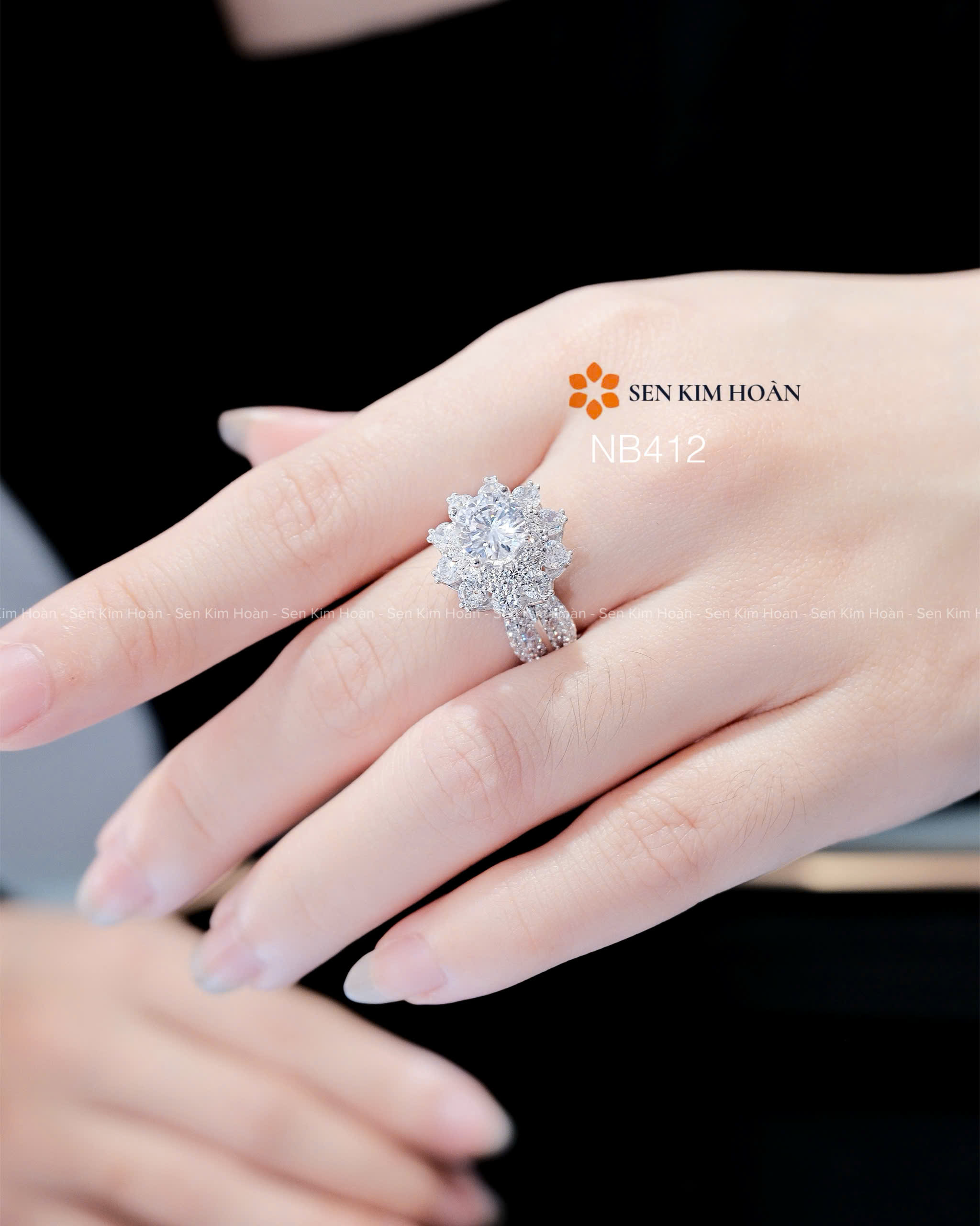 NHẪN HOA TUYẾT 2 TẦNG CHỦ 7LI5