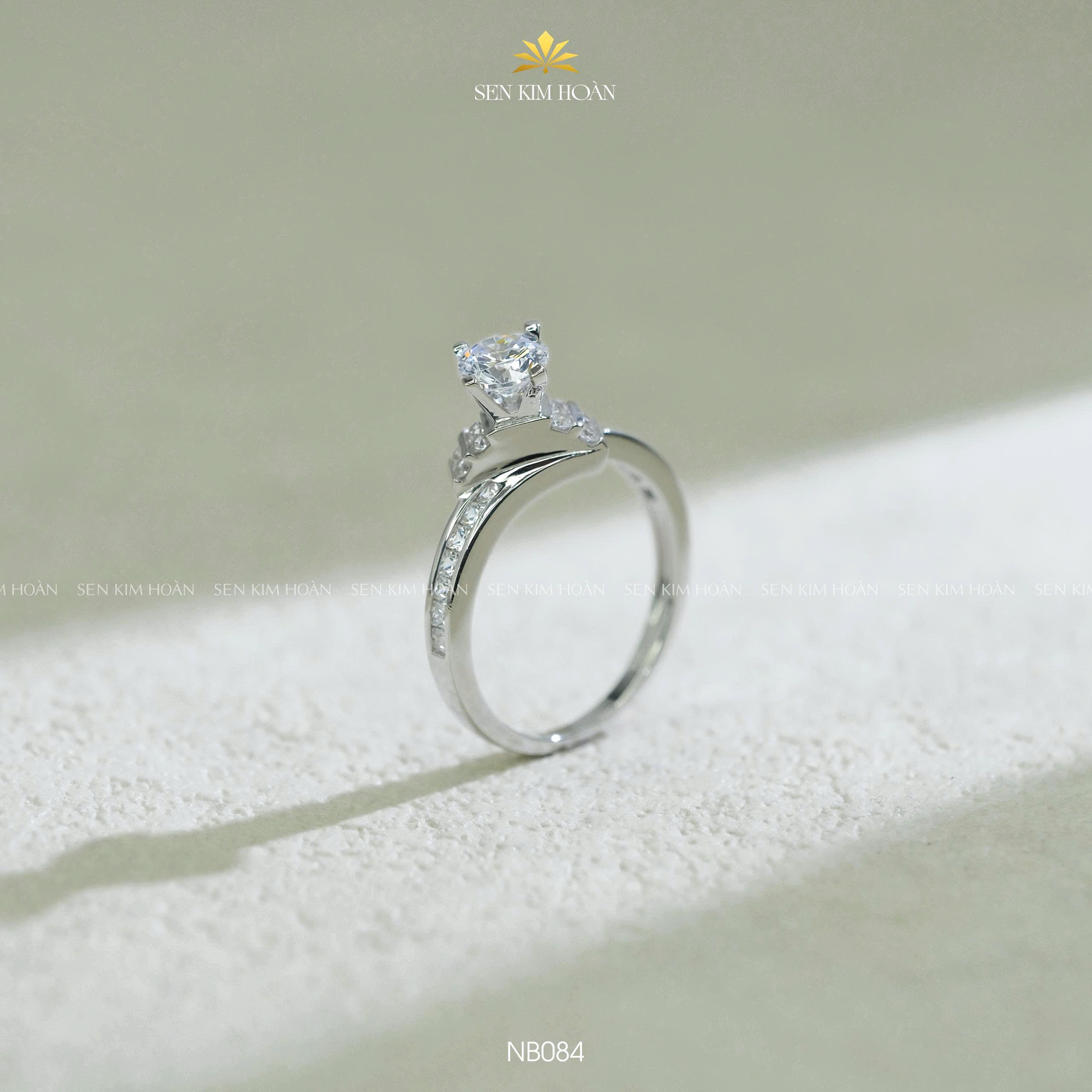 Nhẫn bạc chủ Moissanite 5li4 CCT - SKH NB084.CT5754-10